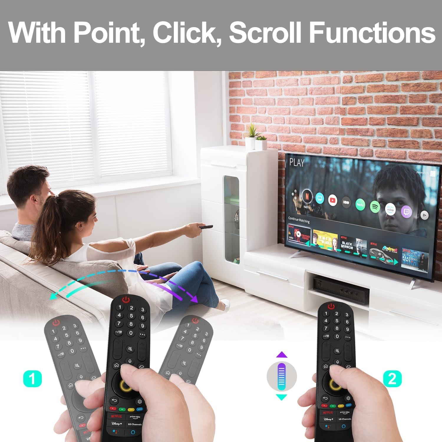 Black Voice Remote Control for LG Smart TV with Pointer and Voice Function