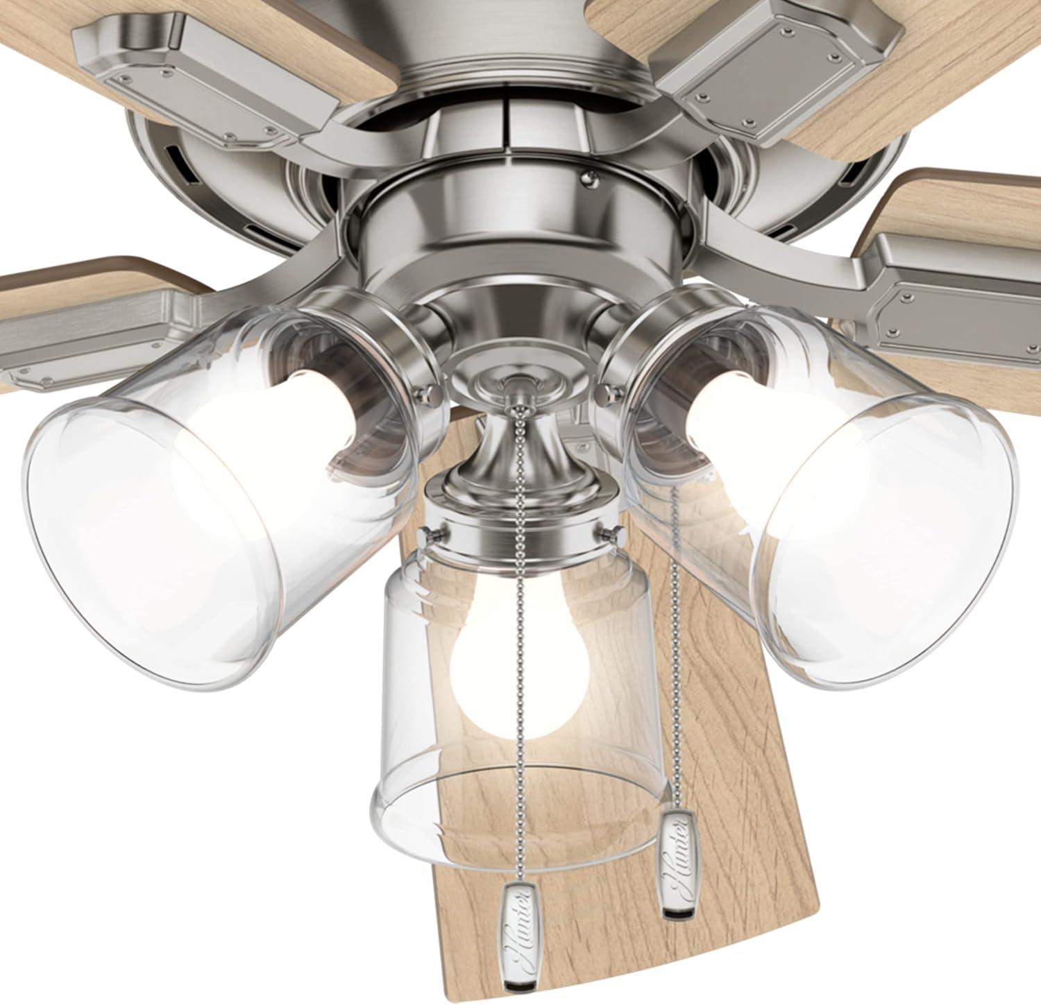 52" Crestfield Low Profile Ceiling Fan (Includes LED Light Bulb) - Hunter Fan