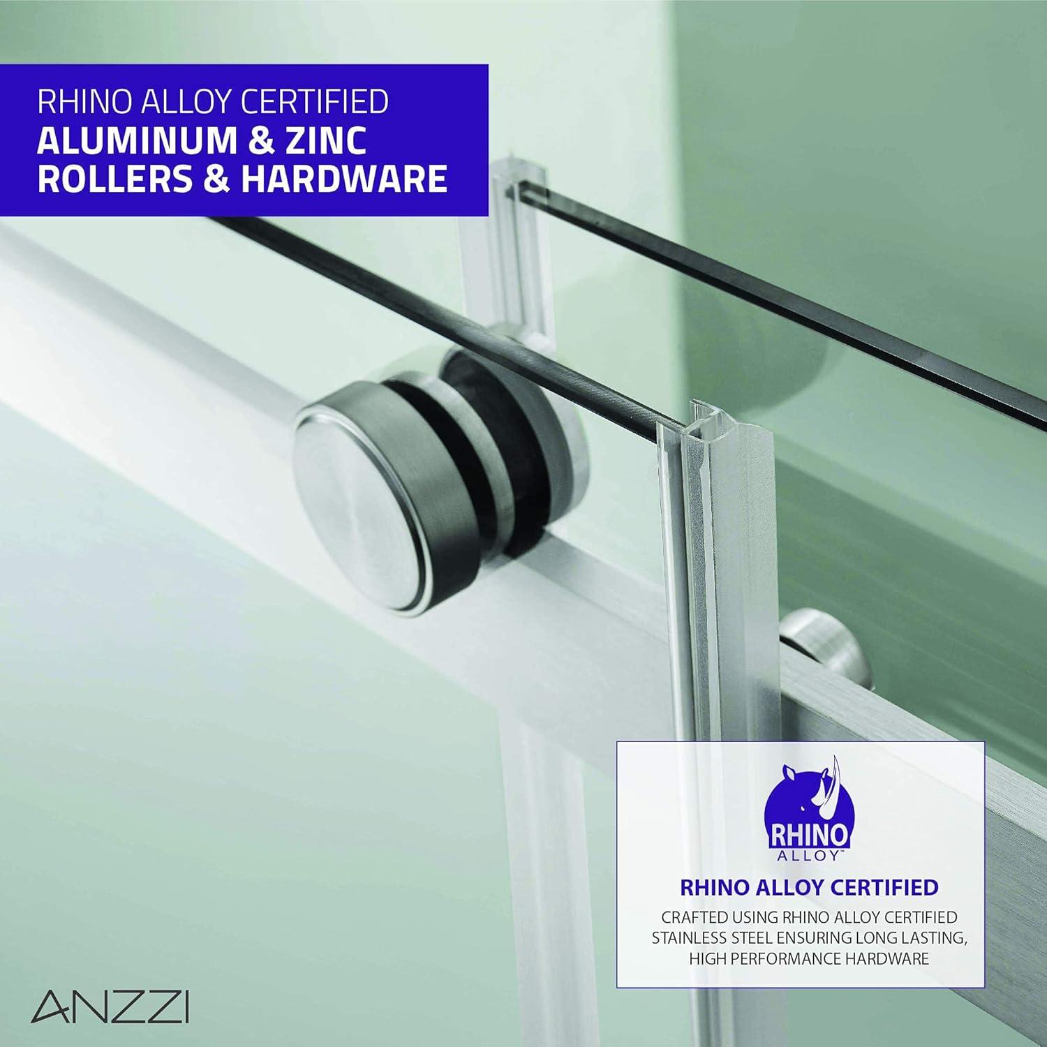 Stellar 48" W x 76" H Double Sliding Frameless Shower Door
