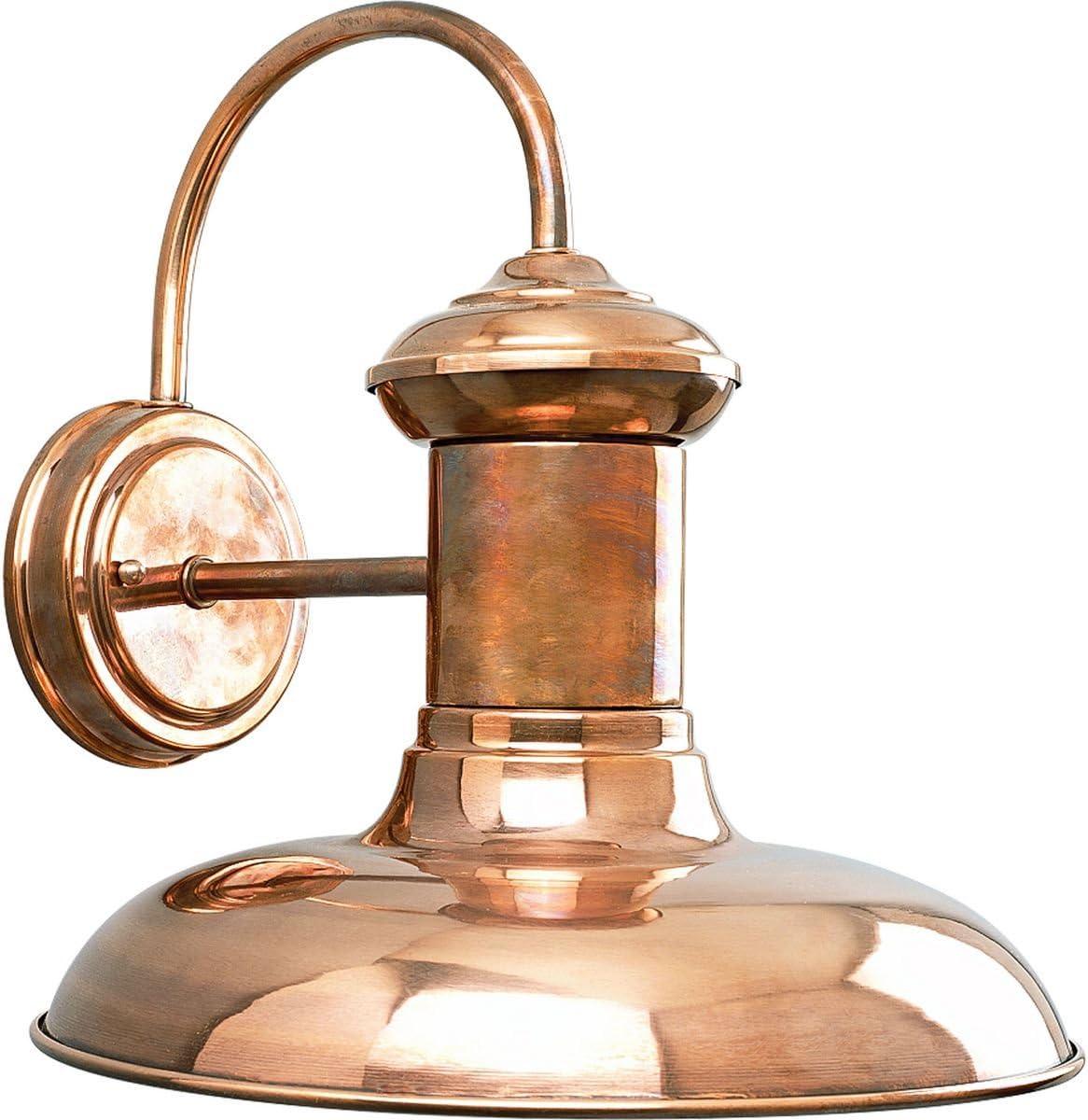 Progress Lighting Brookside 1-Light 12" Copper Wall Lantern