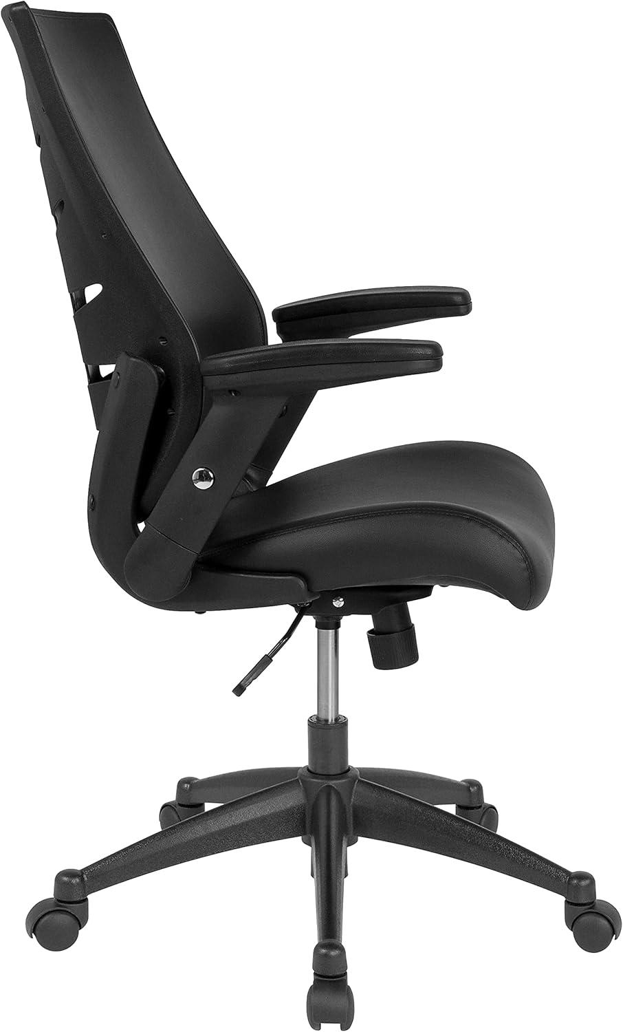 Magruder High Back LeatherSoft Executive Chair with Molded Seat and Adjustable Arms