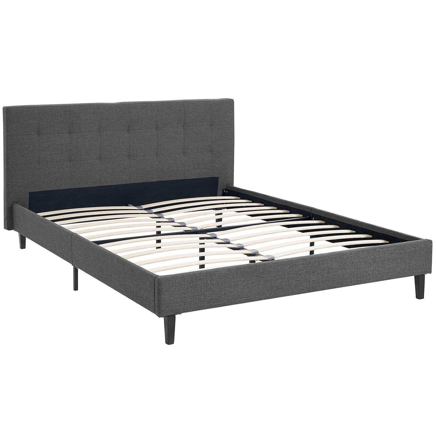 Modway Linnea Queen Fabric Bed - Grey