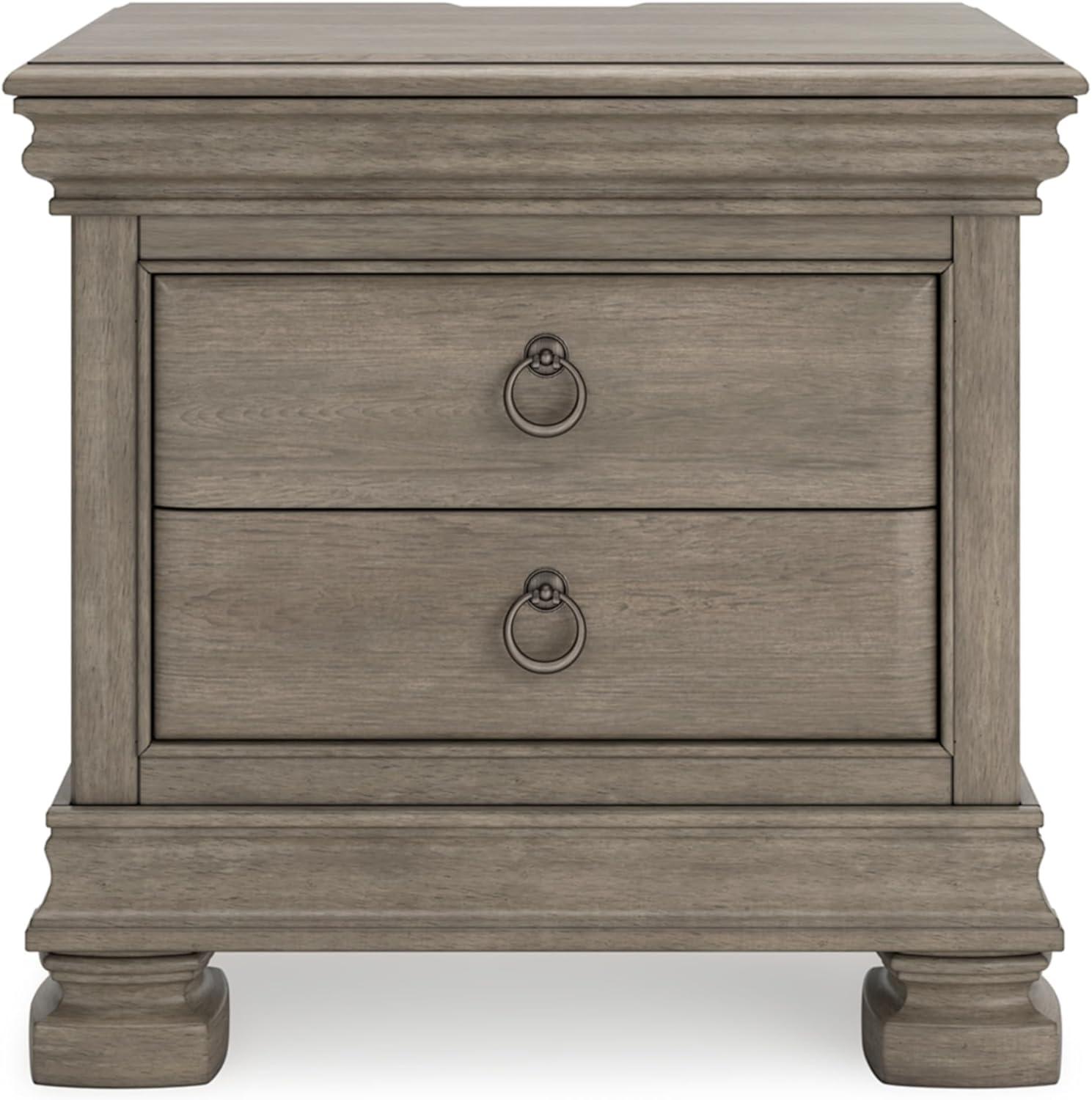 Lexorne 3 Drawer Nightstand in Gray