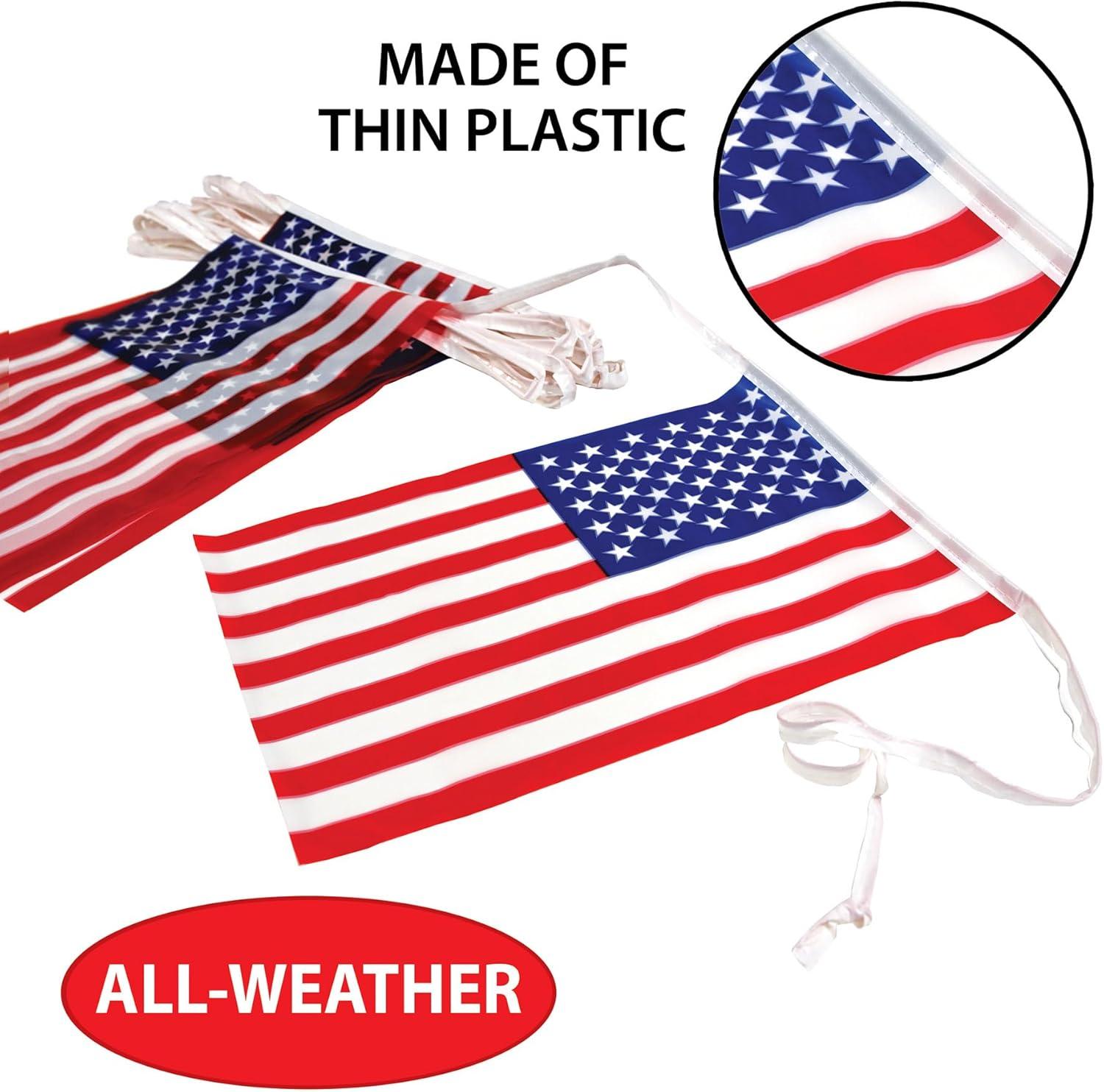 Beistle American Flag Pennant Banner, 17" x 60', (1/Pkg) Multicolored