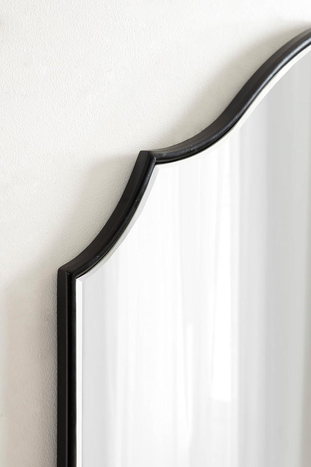 Kate and Laurel Leanna Framed Arch Wall Mirror, 32x28, Black