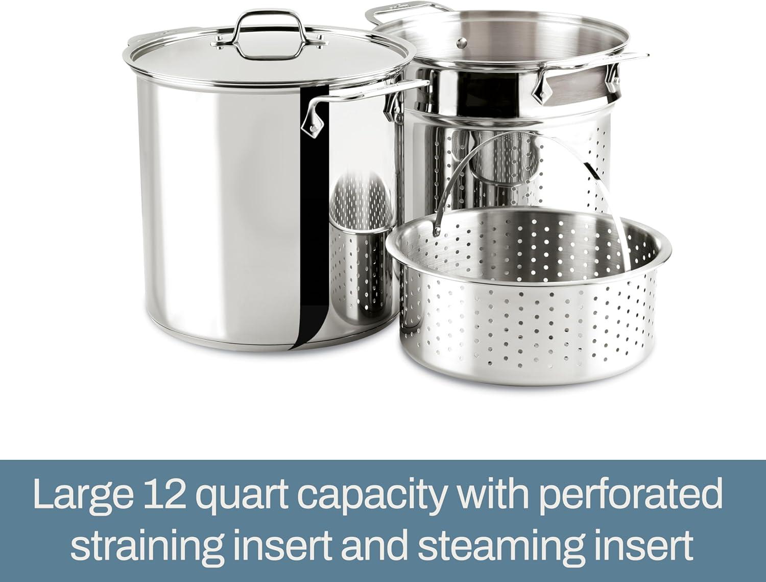 12-Quart Stainless Steel Multi-Cooker with Basket Insert