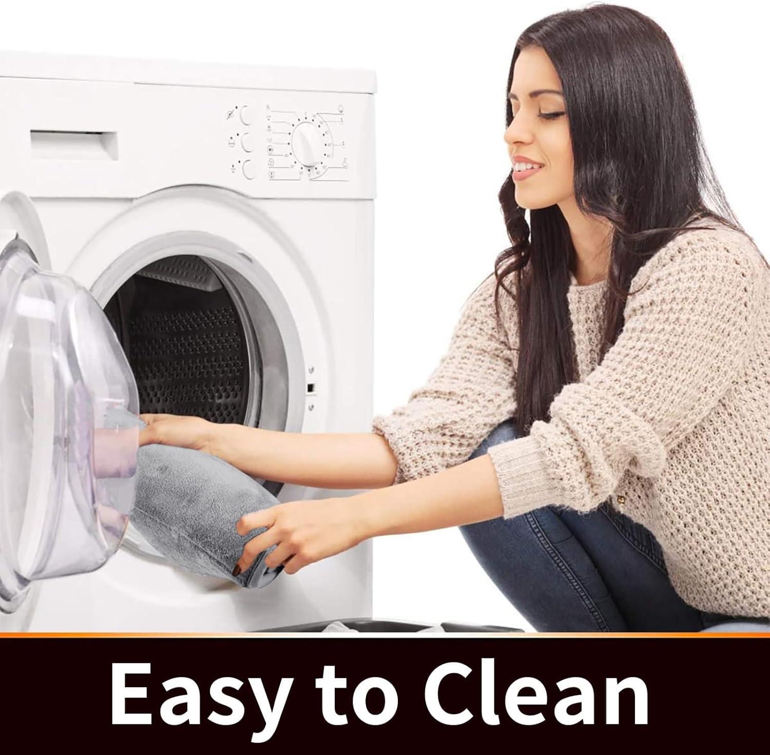 Yimobra Memory Foam Toilet Bath Mat U-Shaped, Commode Contour Rug, Soft and Comfortable, Super Water Absorption, Non-Slip, Thick, Machine Wash and Easier to Dry for Bathroom, 24 X 20 Inches,