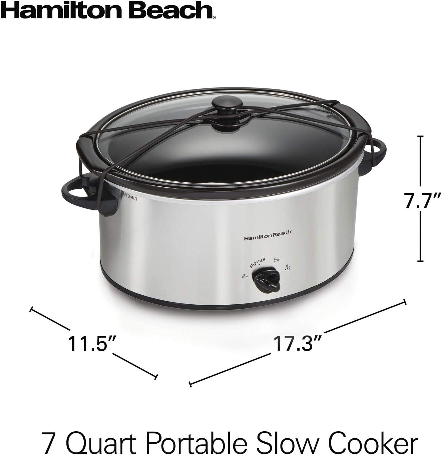 Hamilton Beach 7.9-Liter Silver Stainless Steel Slow Cooker