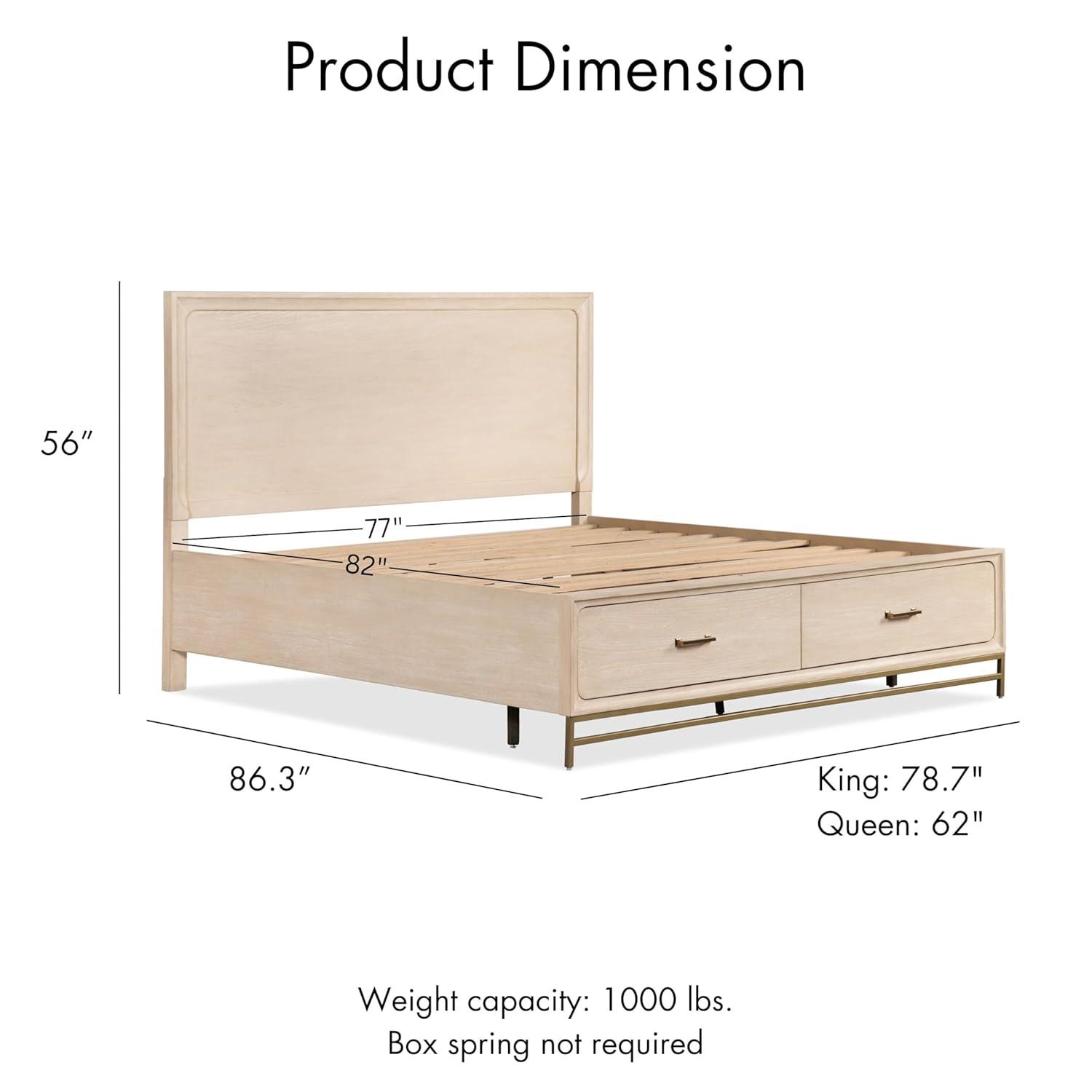 HOMES: Inside + Out 3pc Queen Neovesi Platform Bedroom Set Boho with 2 Nightstands Oak