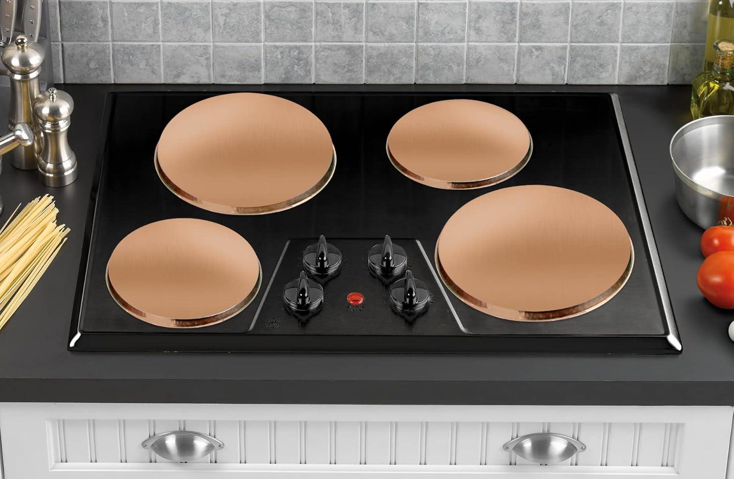 Reston Lloyd 4-Piece Electric Burner Cover Set, Copper