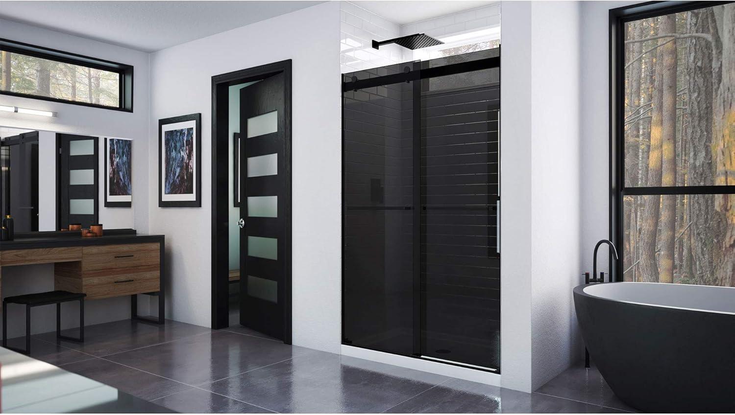 56" - 60" W x 76" H Reversible Frameless Shower Door with ClearMax Technology