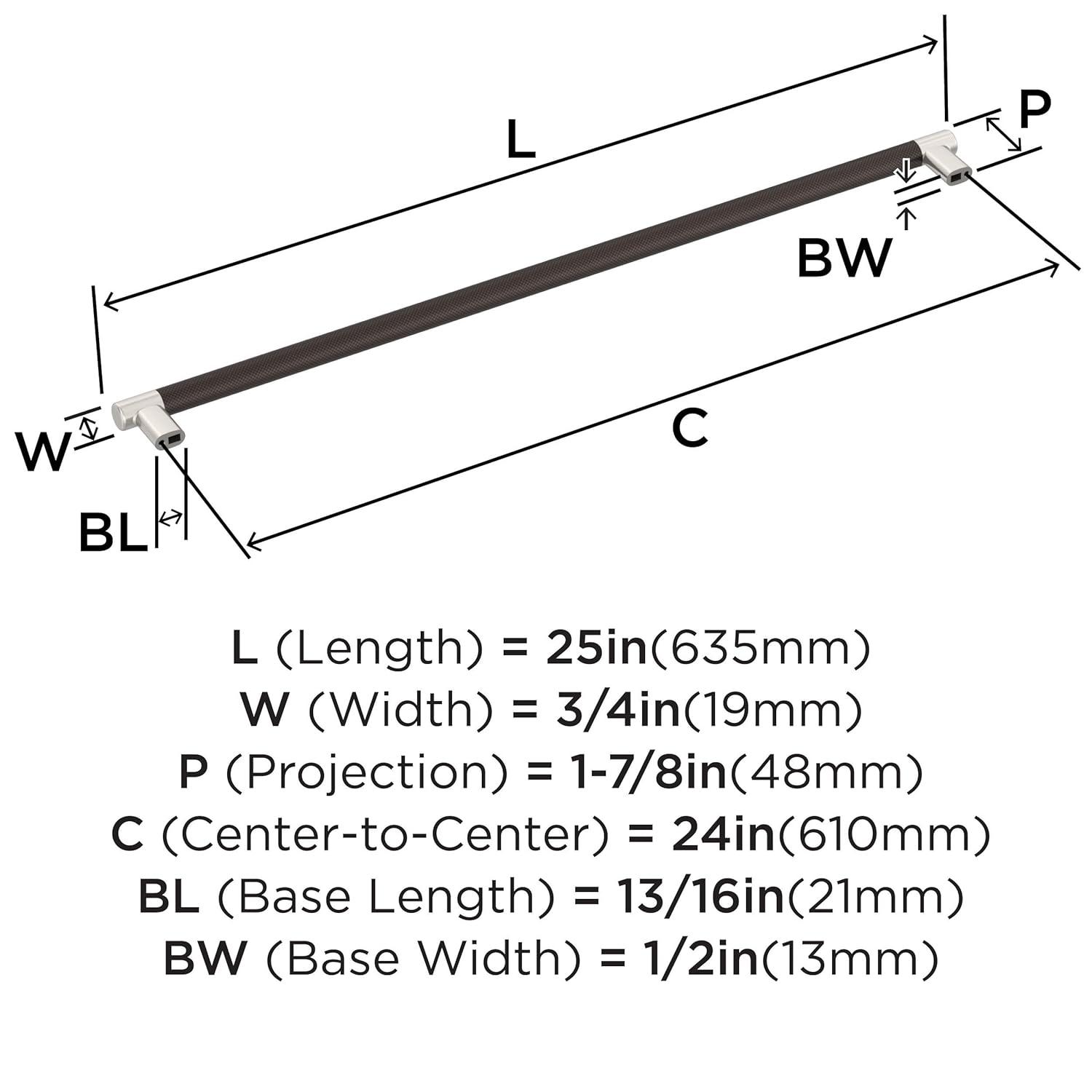 Amerock Esquire 24" Center to Center Appliance Pull
