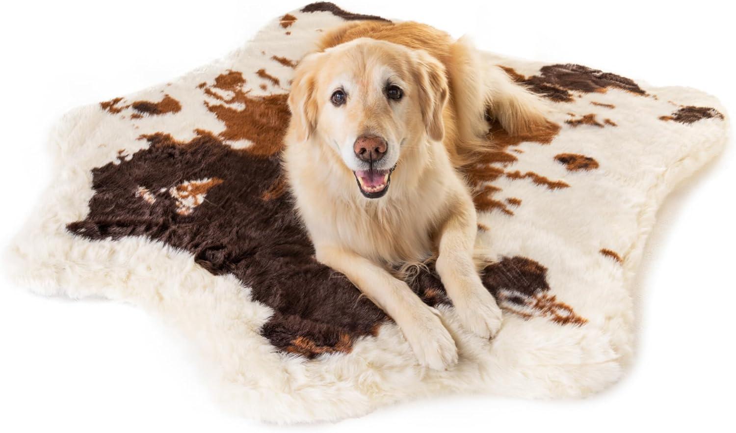 Animal Print Orthopedic Faux Fur Pet Bed