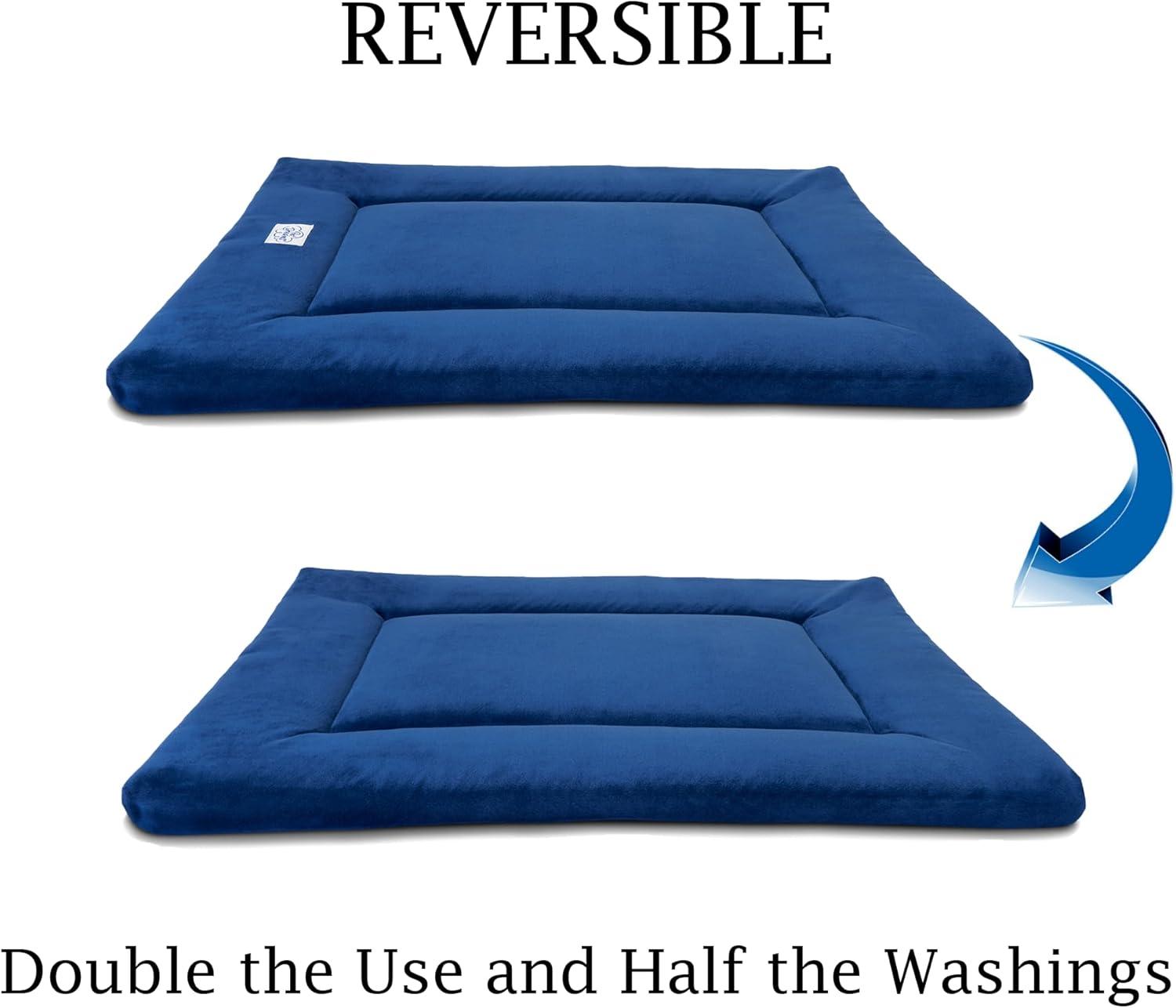 Pet Dreams Dog Crate Pad - Washable Kennel Mat, Crate Pads for Dog Cages, Non-Toxic, Flat Indoor Cat Bed, Fits iCrate 18, 24, 30, 36, 42, 48 inches (Grey, Small, 24")