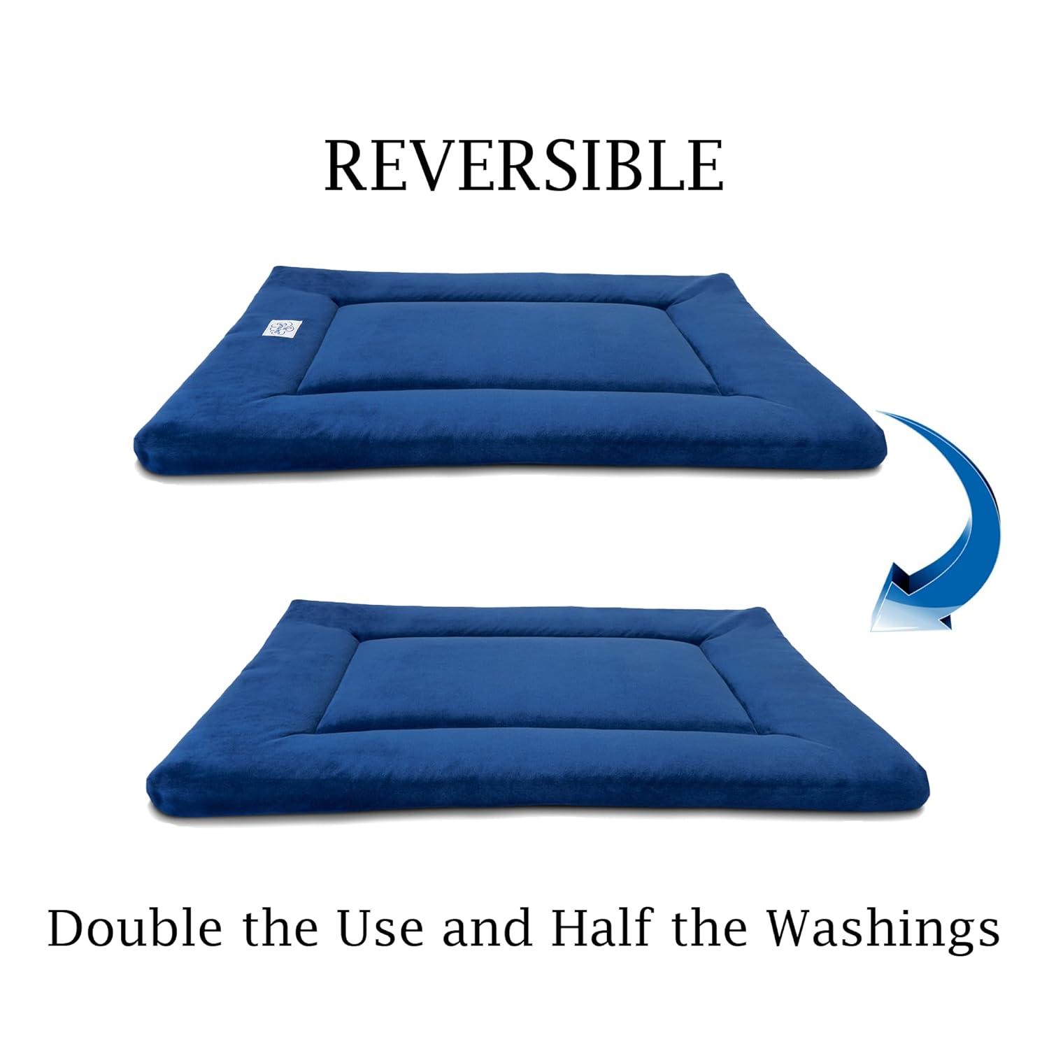 Pet Dreams Dog Crate Pad - Washable Kennel Mat, Crate Pads for Dog Cages, Non-Toxic, Flat Indoor Cat Bed, Fits iCrate 18, 24, 30, 36, 42, 48 inches (Grey, Small, 24")