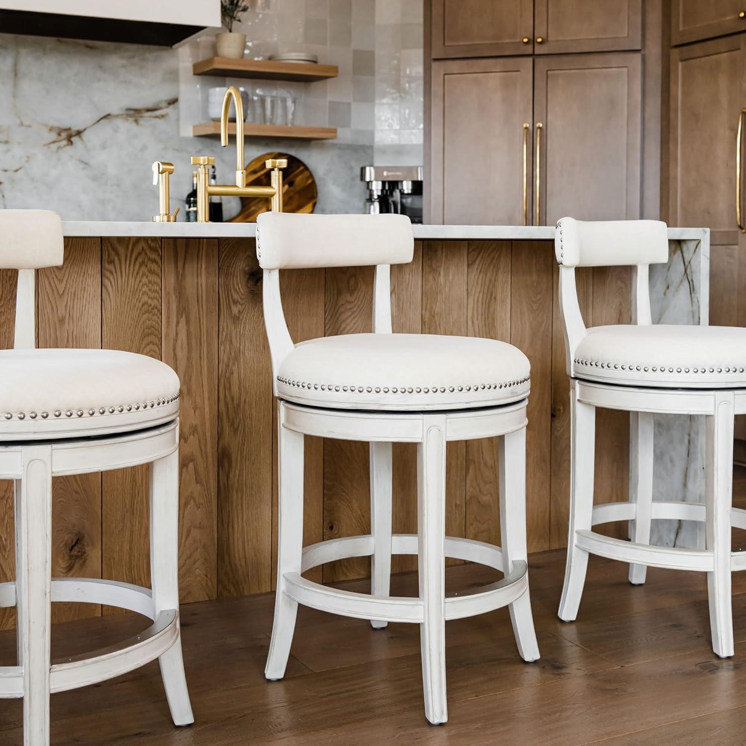 Maven Lane Maven Lane Alexander Stool with Fabric Upholstery