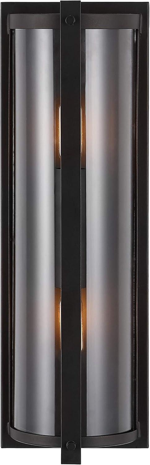 Senla Wall Sconce (Set of 2) - Oil Rubbed Bronze/Clear - Safavieh