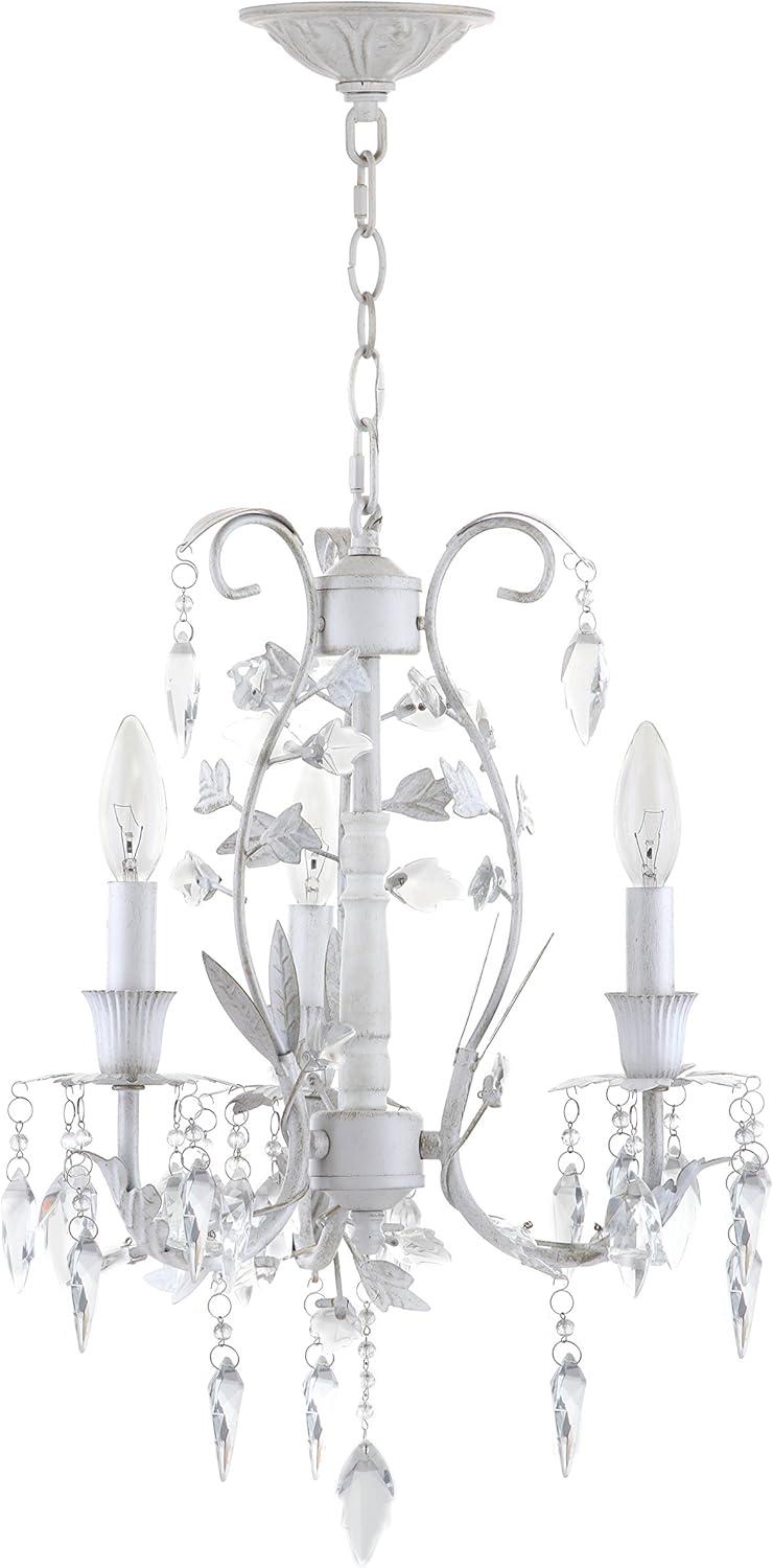 Jasper 3 Light 14.5 Inch Dia Adjustable Chandelier - White - Safavieh.