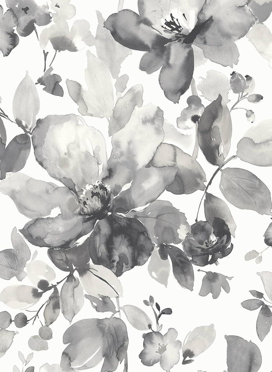 Seabrook Designs Inkwell Watercolor Garden Prepasted Wallpaper