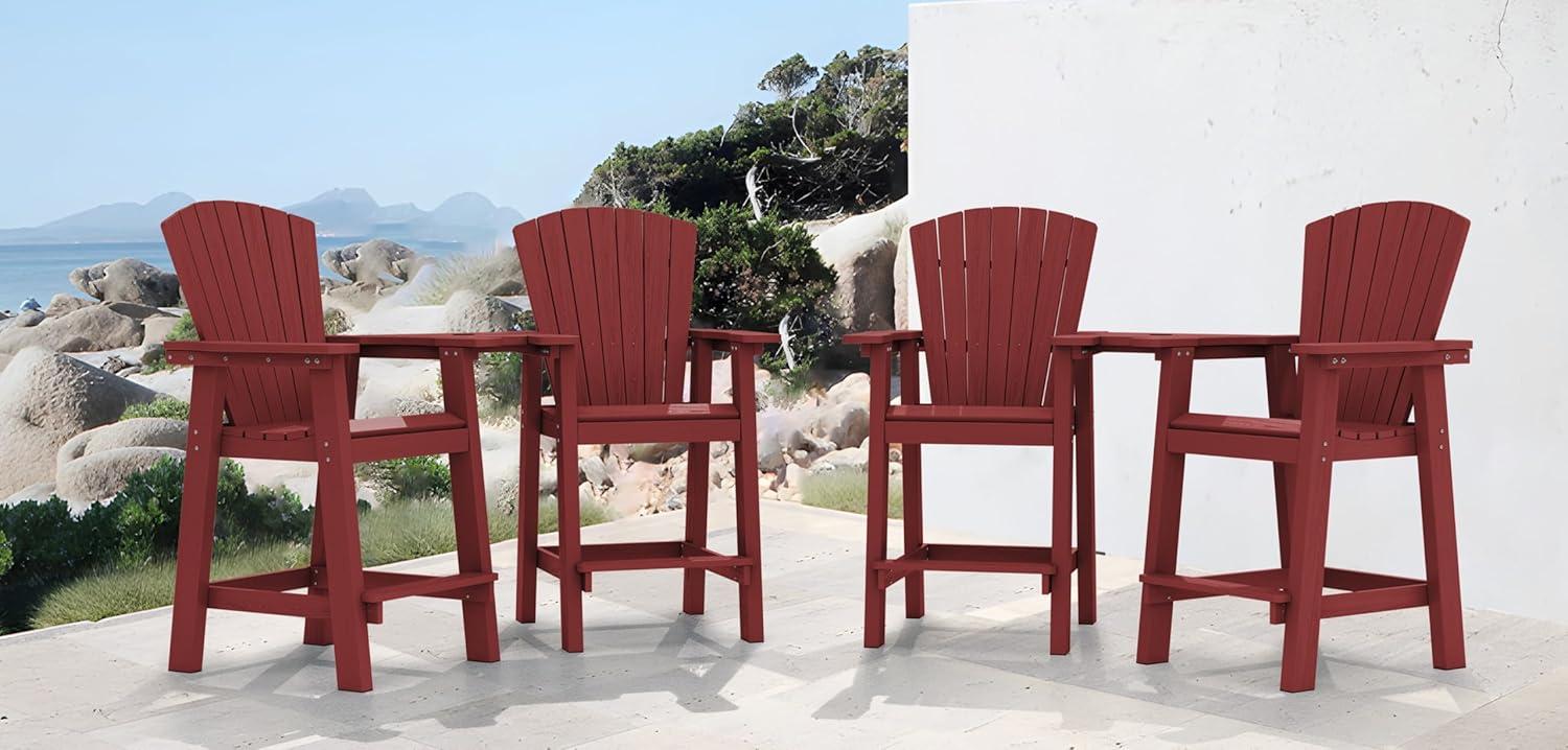 Rosecliff Heights Wolak HDPE Outdoor Adirondack Chair Set With Table