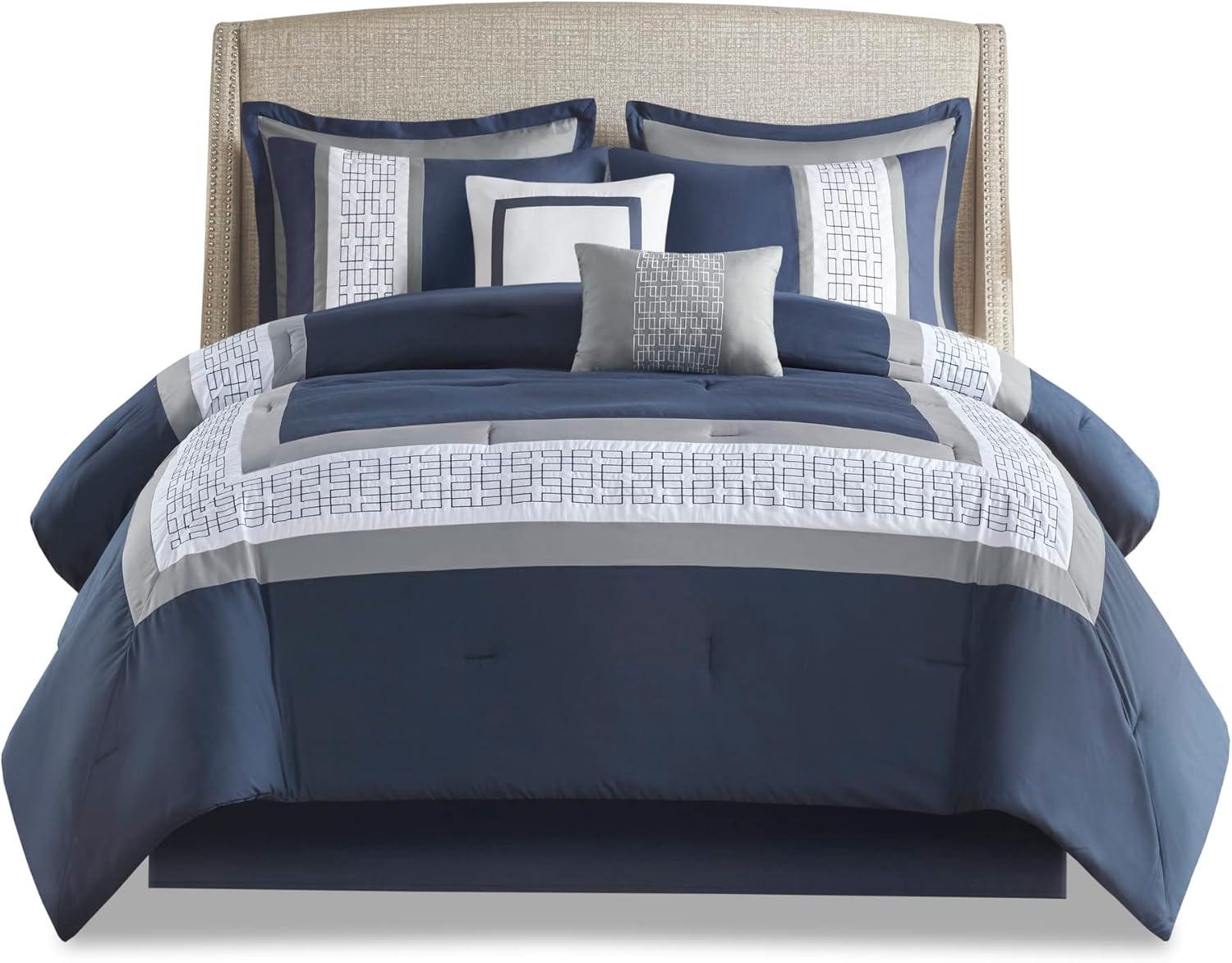 510 Design 8 Piece Embroidered Comforter Set