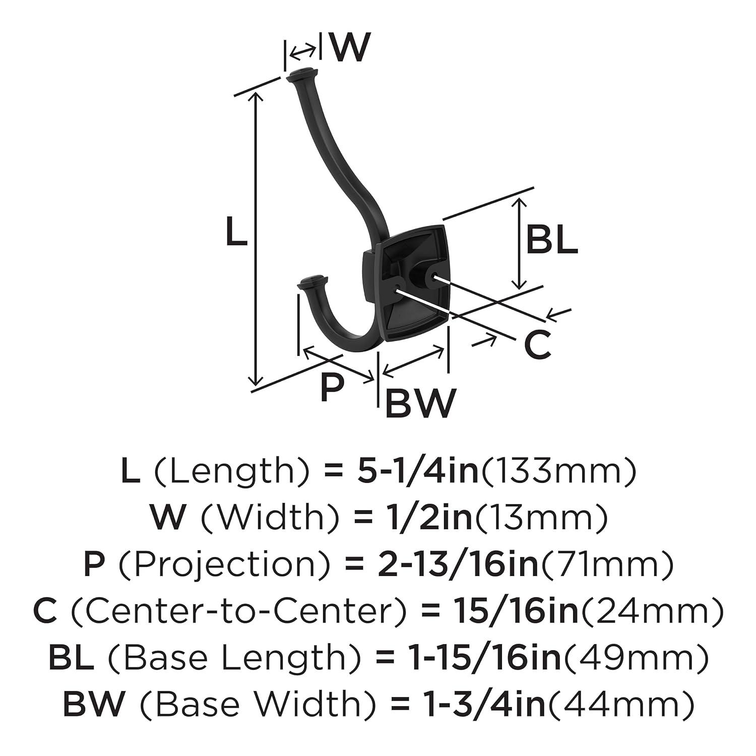Kinsale Transitional Double Prong Decorative Wall Hook