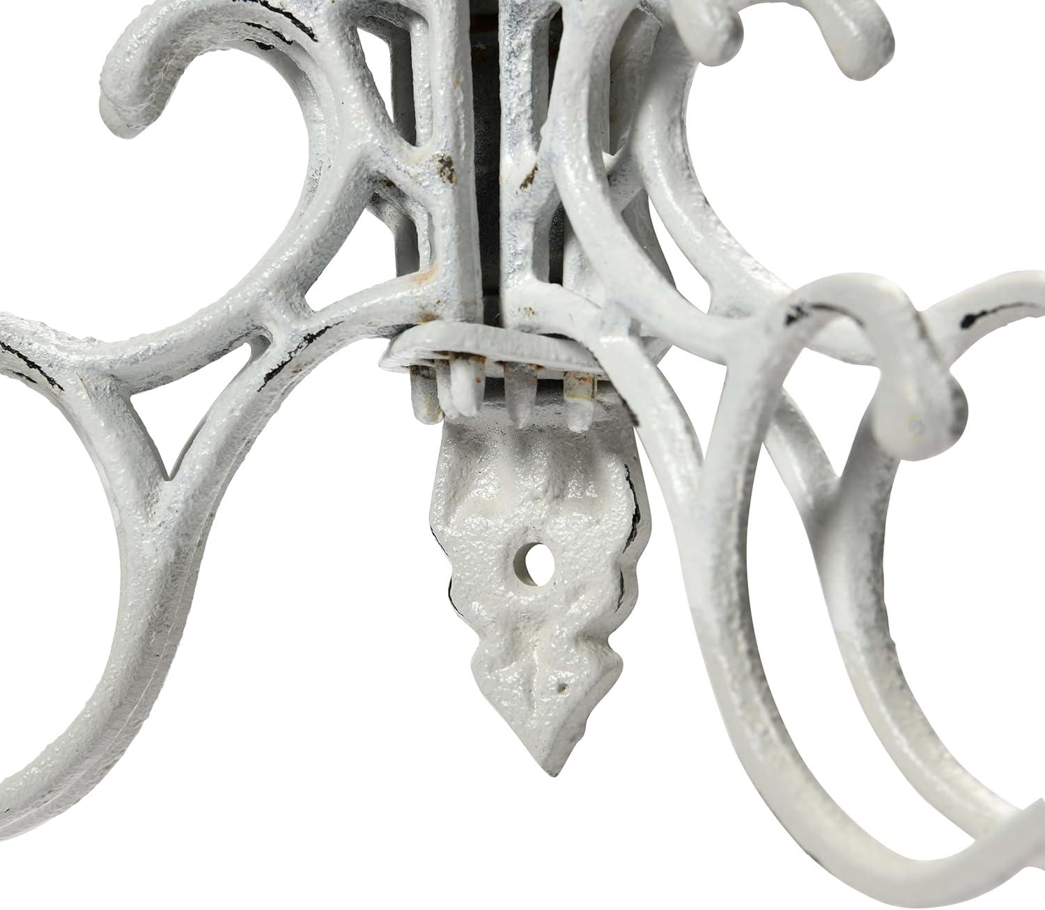 Storied Home Antique Decorative Cast Iron Multi Hook Wall Hanger: Swivel Hooks, Vertical Storage