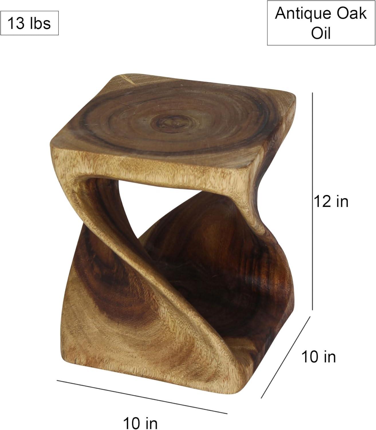 Haussmann ® Original Wood Twist Stool 10 X 10 X 16 In High Walnut Oil - 10" x 10" x 16"