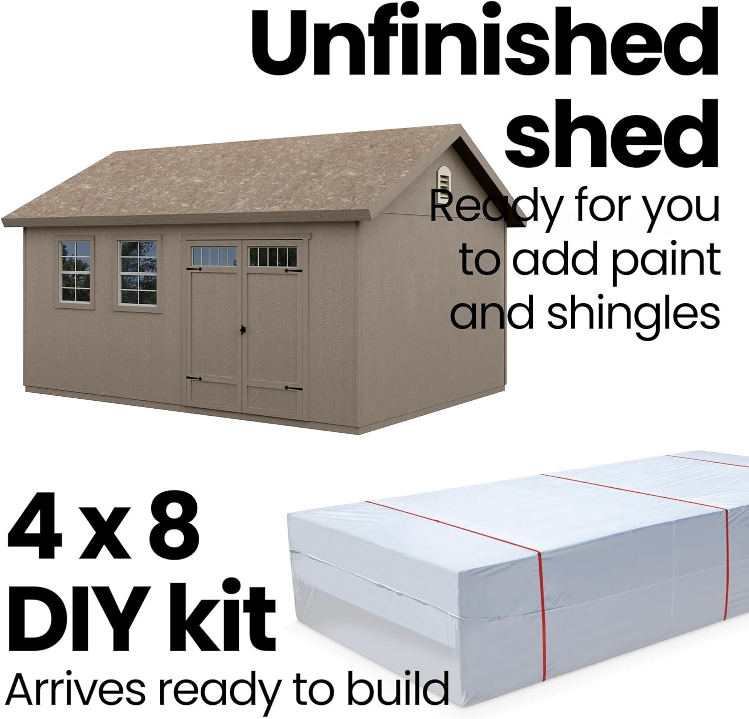 Handy Home Scarsdale 10 ft. W x 16 ft. D Wood Storage Shed With Floor