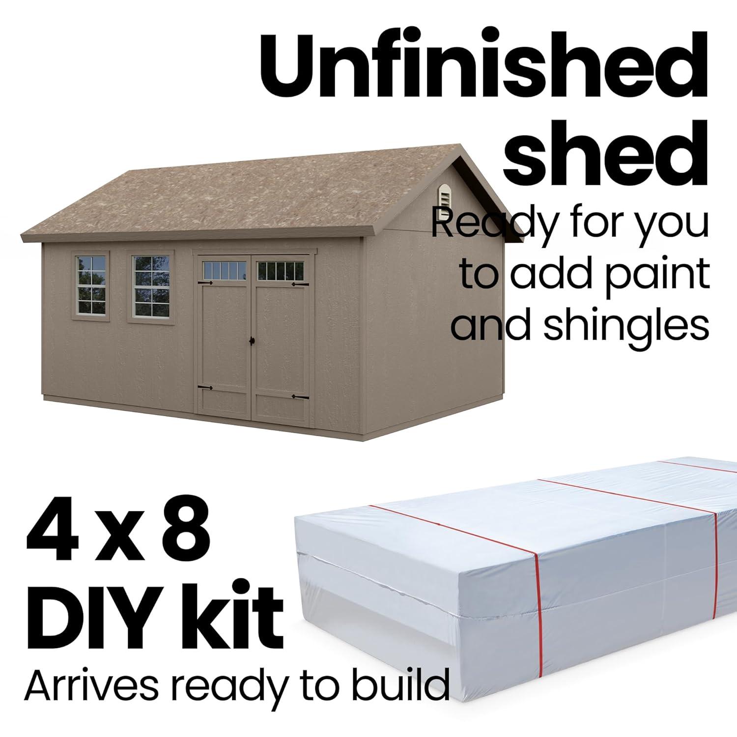 Handy Home Scarsdale 10 ft. W x 16 ft. D Wood Storage Shed With Floor