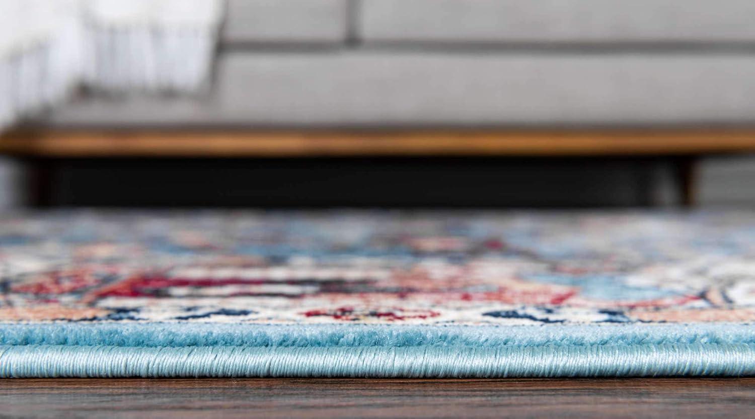 Unique Loom Narenj Birmingham Area Rug ,Blue ,3'x13'