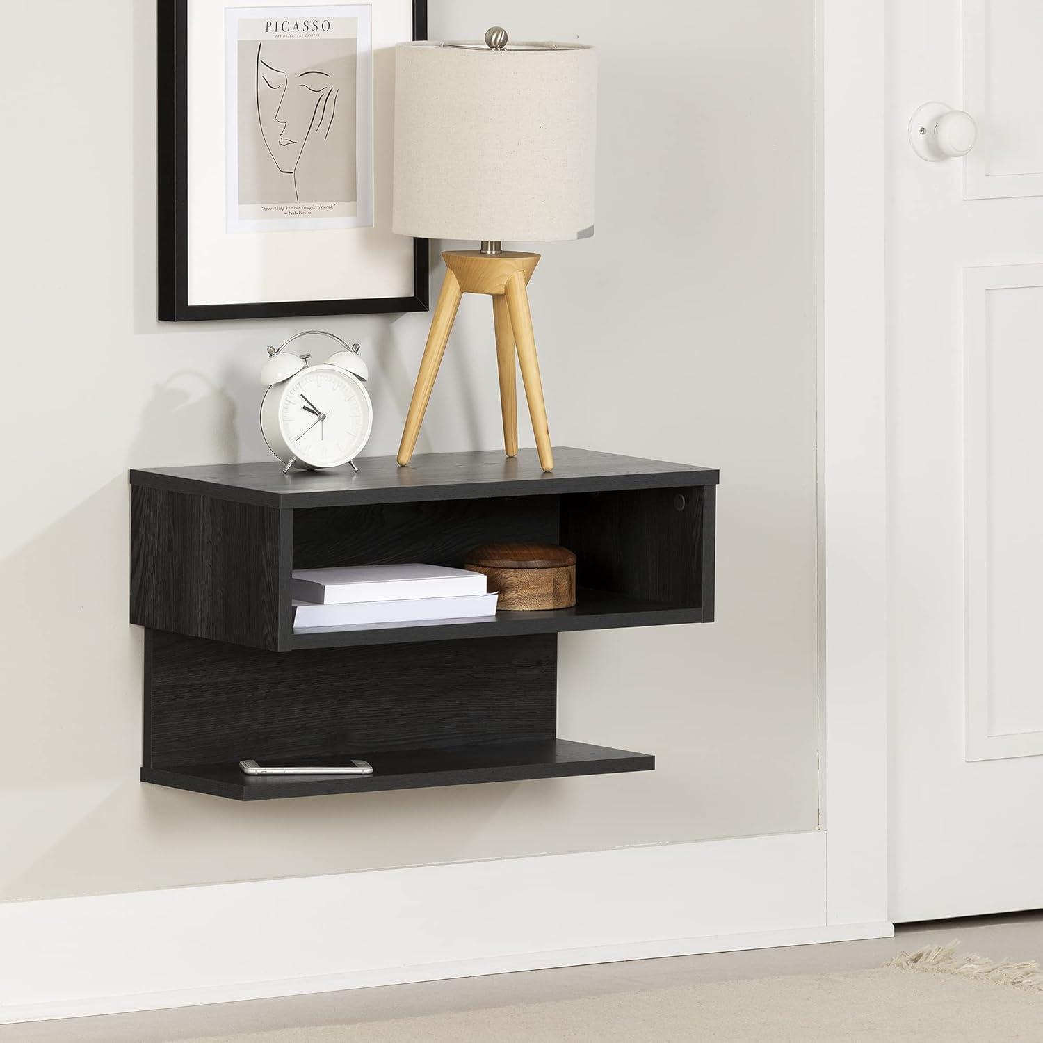 Fusion Floating Nightstand Gray Oak