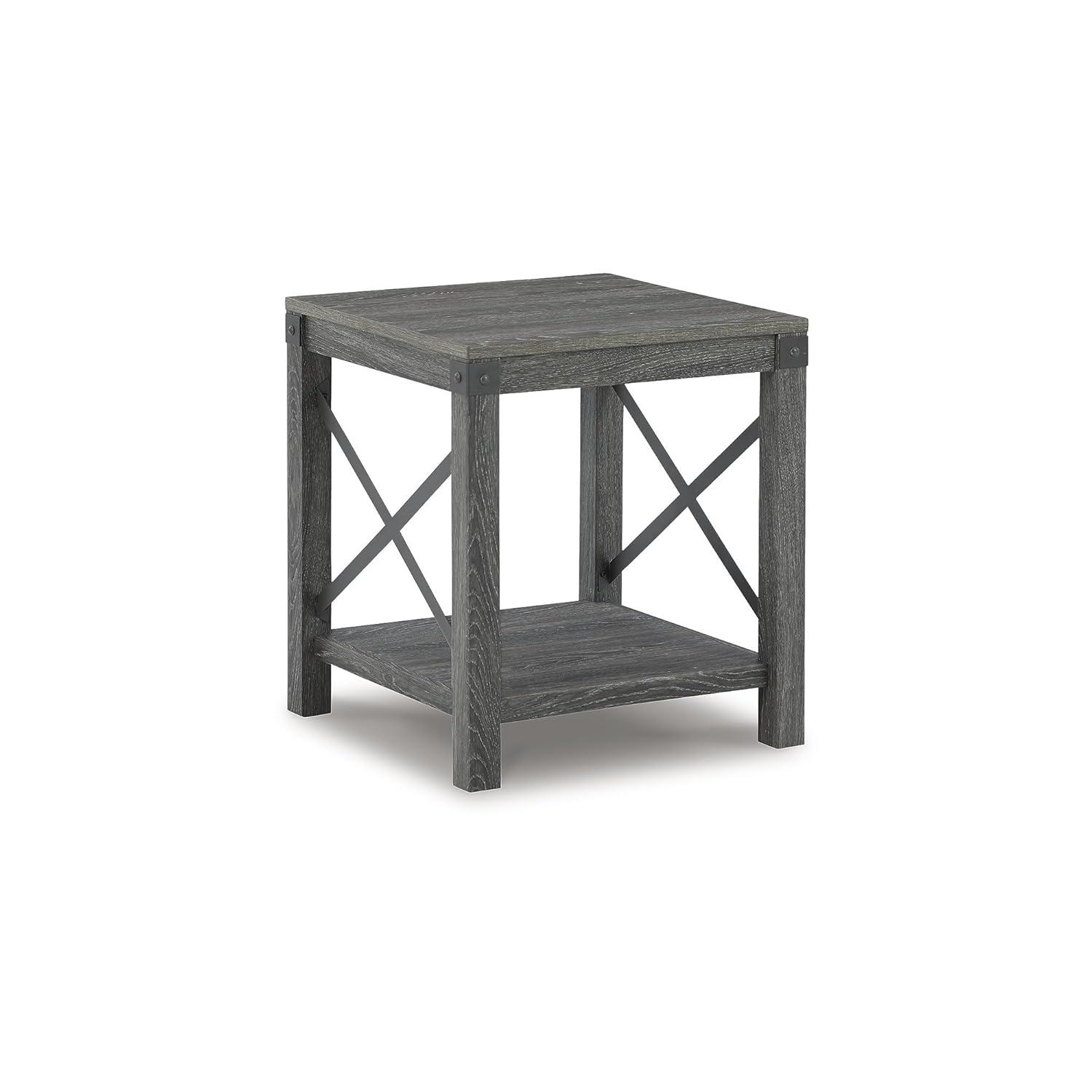 Signature Design by Ashley Casual Freedan End Table, Grayish Brown