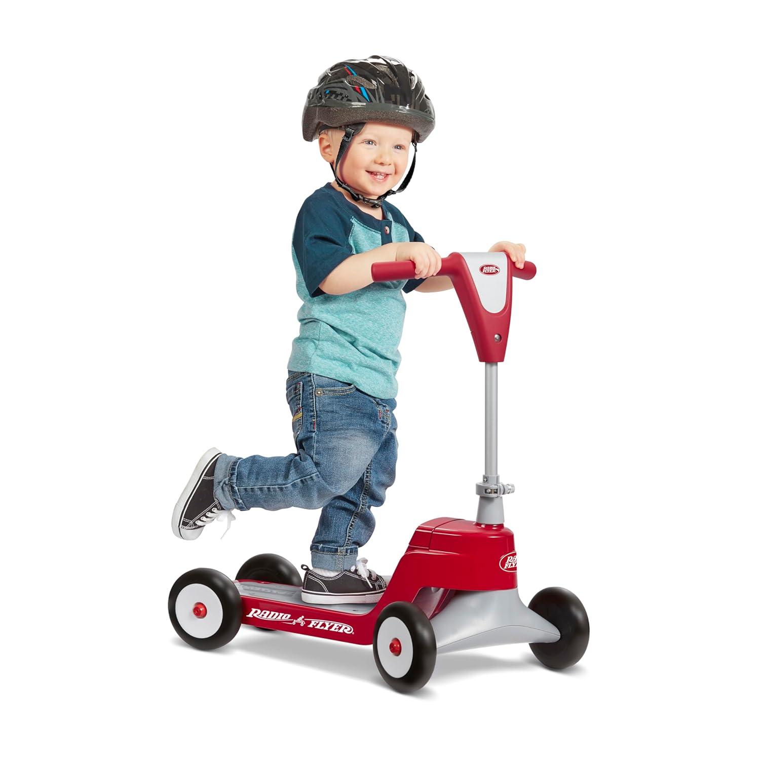 Radio Flyer Scoot 2 Scooter - Red: Steel & Plastic, Ages 1-4, 44.1 lbs Capacity