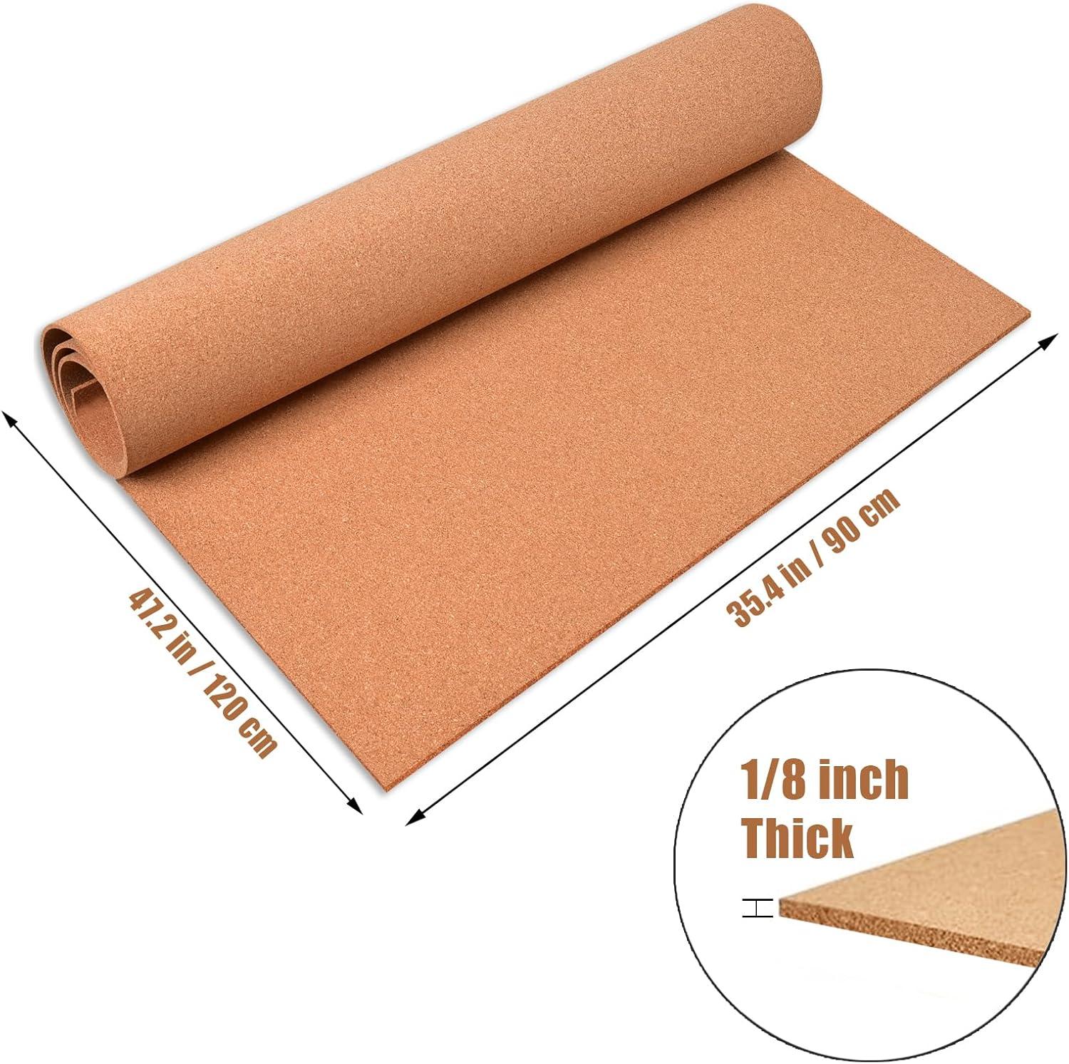 Self-Adhesive Cork Board Roll, 1/8" Thick Cork Boards for Walls, 20"x16" Cork Board Roll for Office, Home, School(3mm,40 * 50cm)