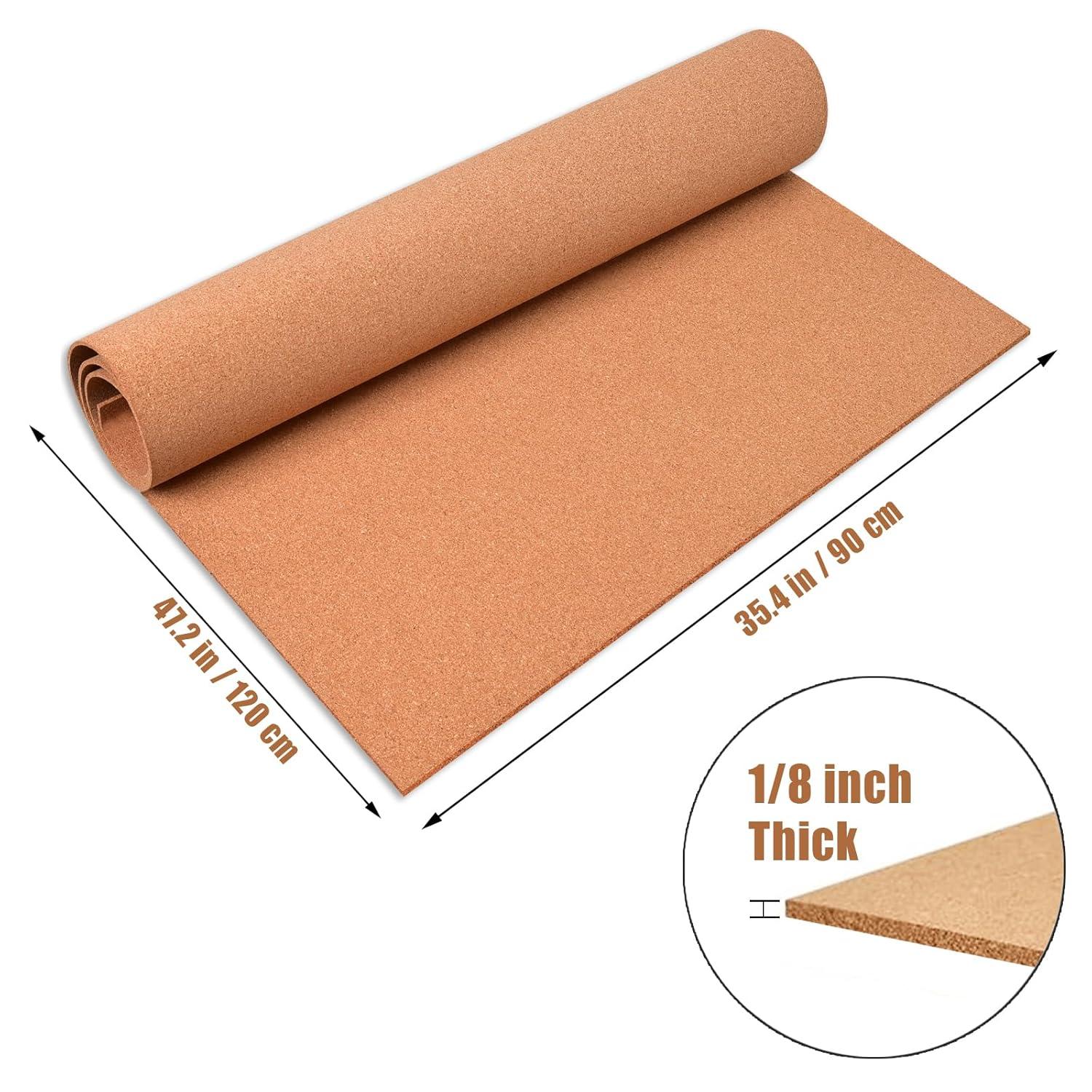 Self-Adhesive Cork Board Roll, 1/8" Thick Cork Boards for Walls, 20"x16" Cork Board Roll for Office, Home, School(3mm,40 * 50cm)