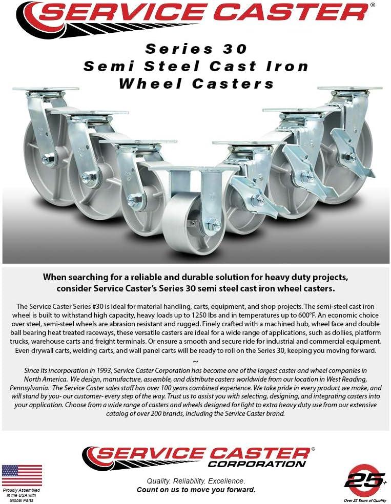 Service Caster Semi Steel Wheel Swivel Caster with Roller Bearing