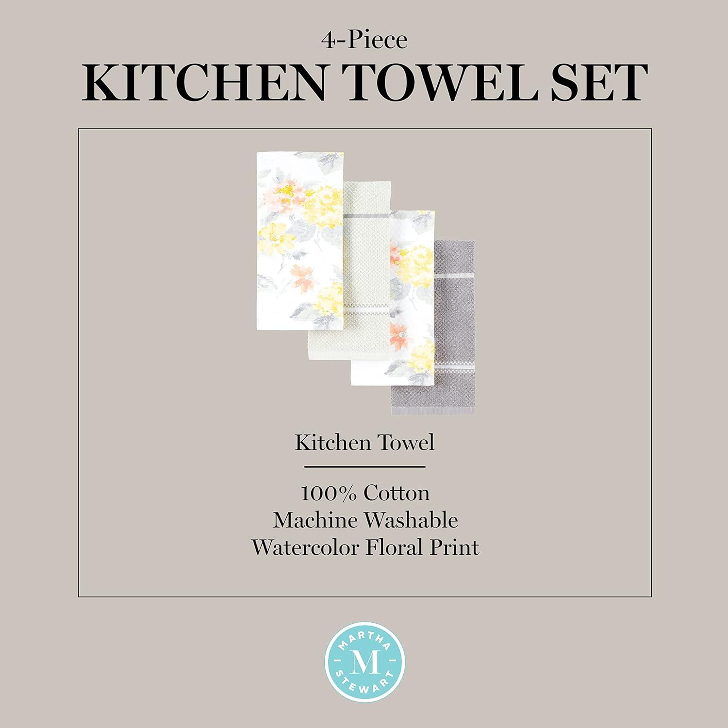 Martha Stewart Martha Stewart Amber Floral Kitchen Towel Set 4-Pack