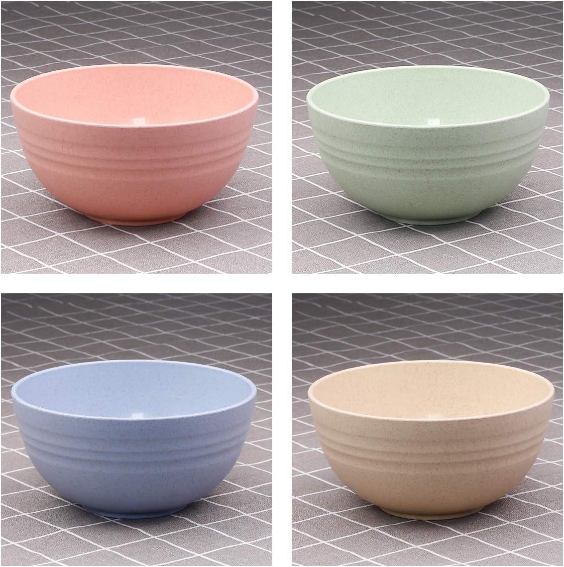 Unbreakable Cereal Bowls - 24 OZ Wheat Straw Fiber Lightweight Bowl Sets 8 - Dishwasher & Microwave Safe - for,Rice,Soup Bowls