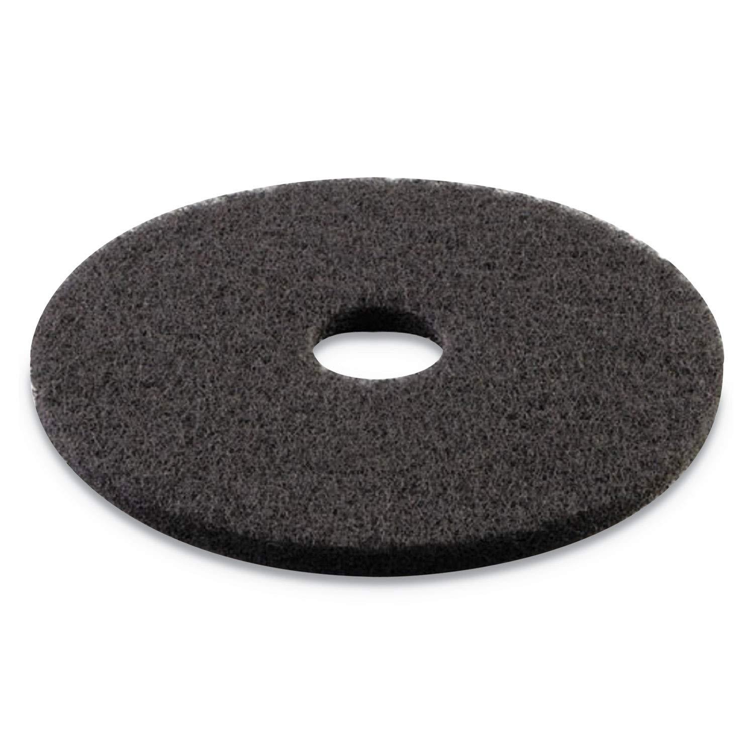 Stripping Floor Pads 12" Diameter, Black, 5/Carton