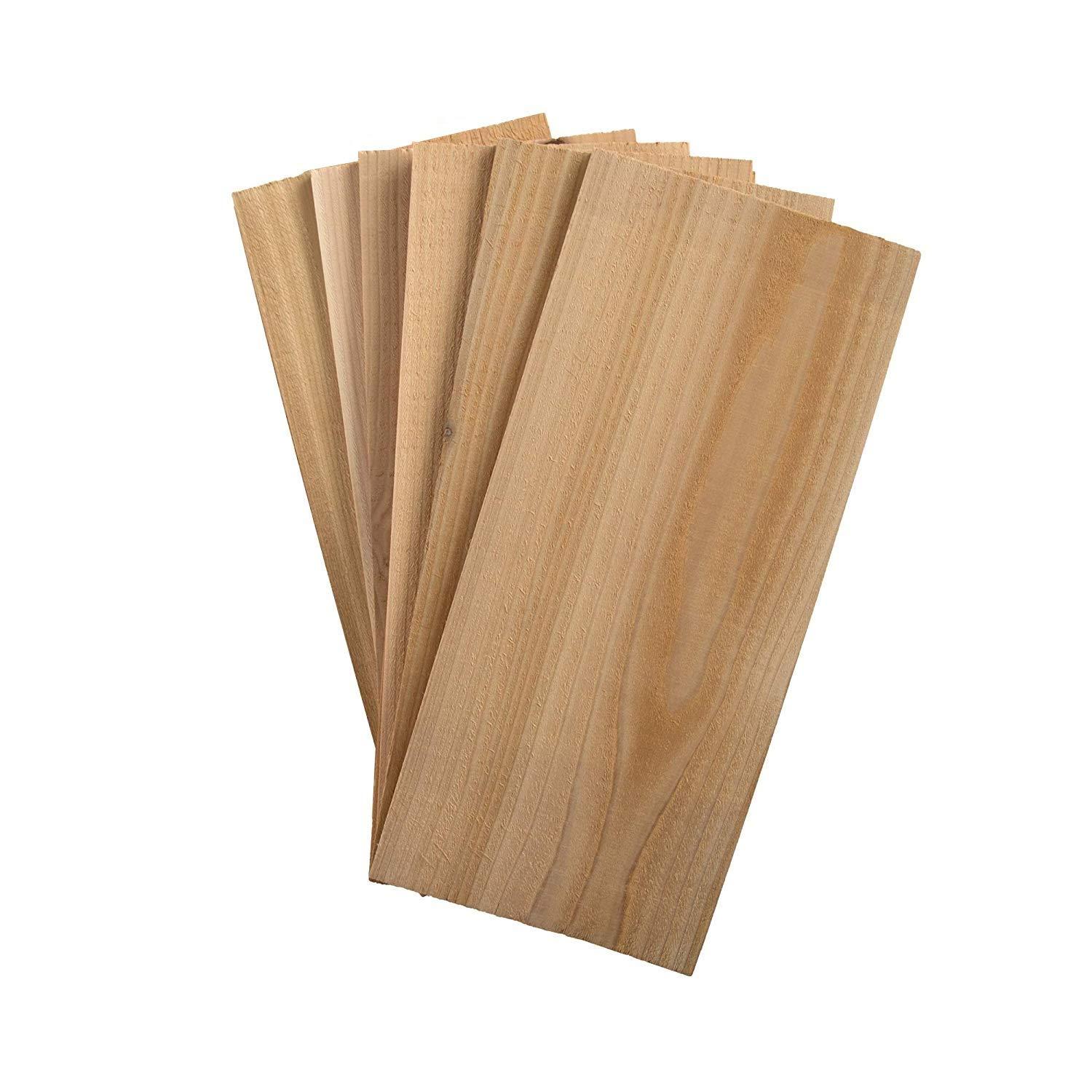 Wood Fire Grilling 5" x 11" x 6" Western Red Cedar Grilling Planks (6 Pack)