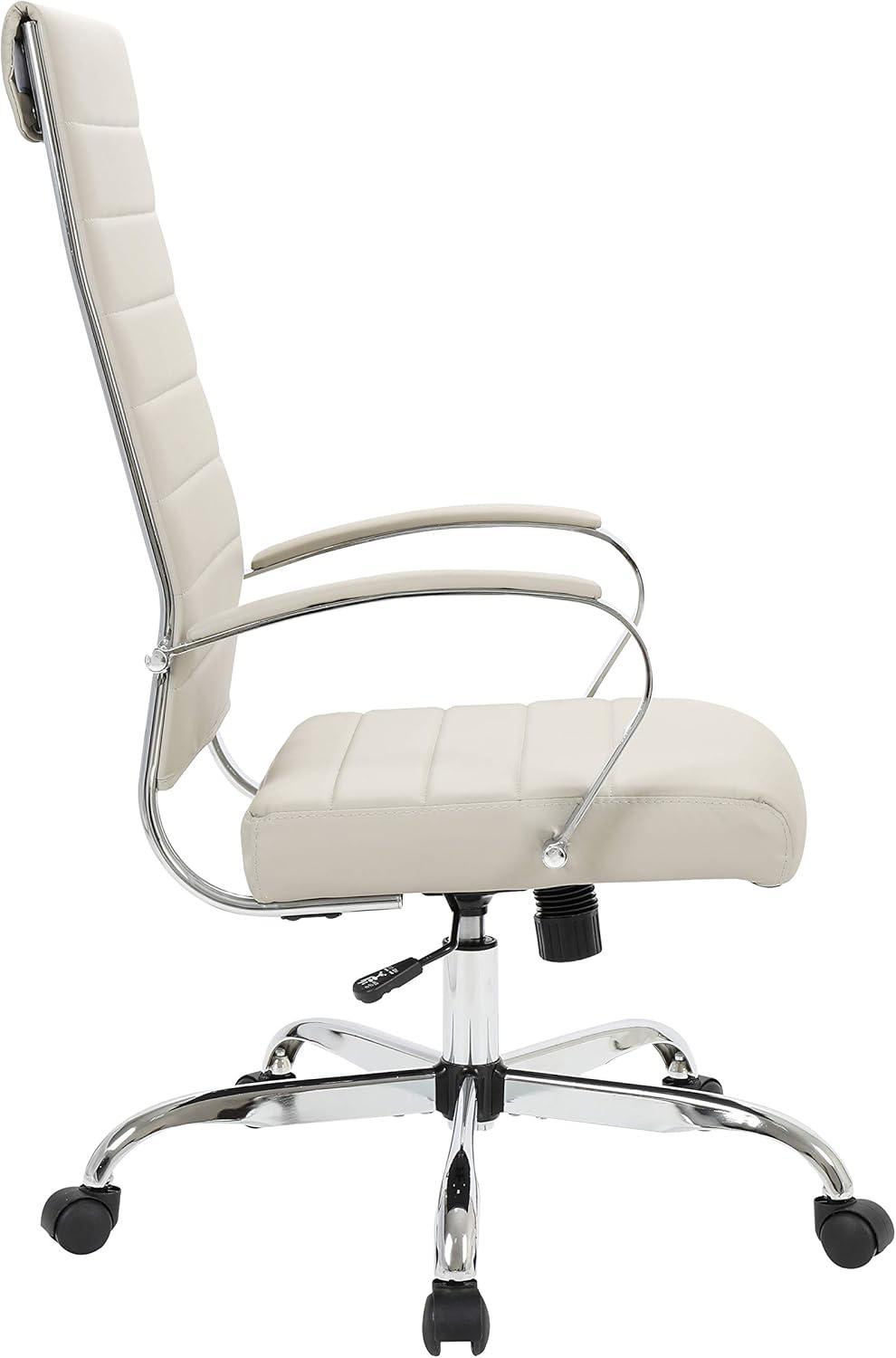 LeisureMod Benmar Modern High Back Leather Office Chair