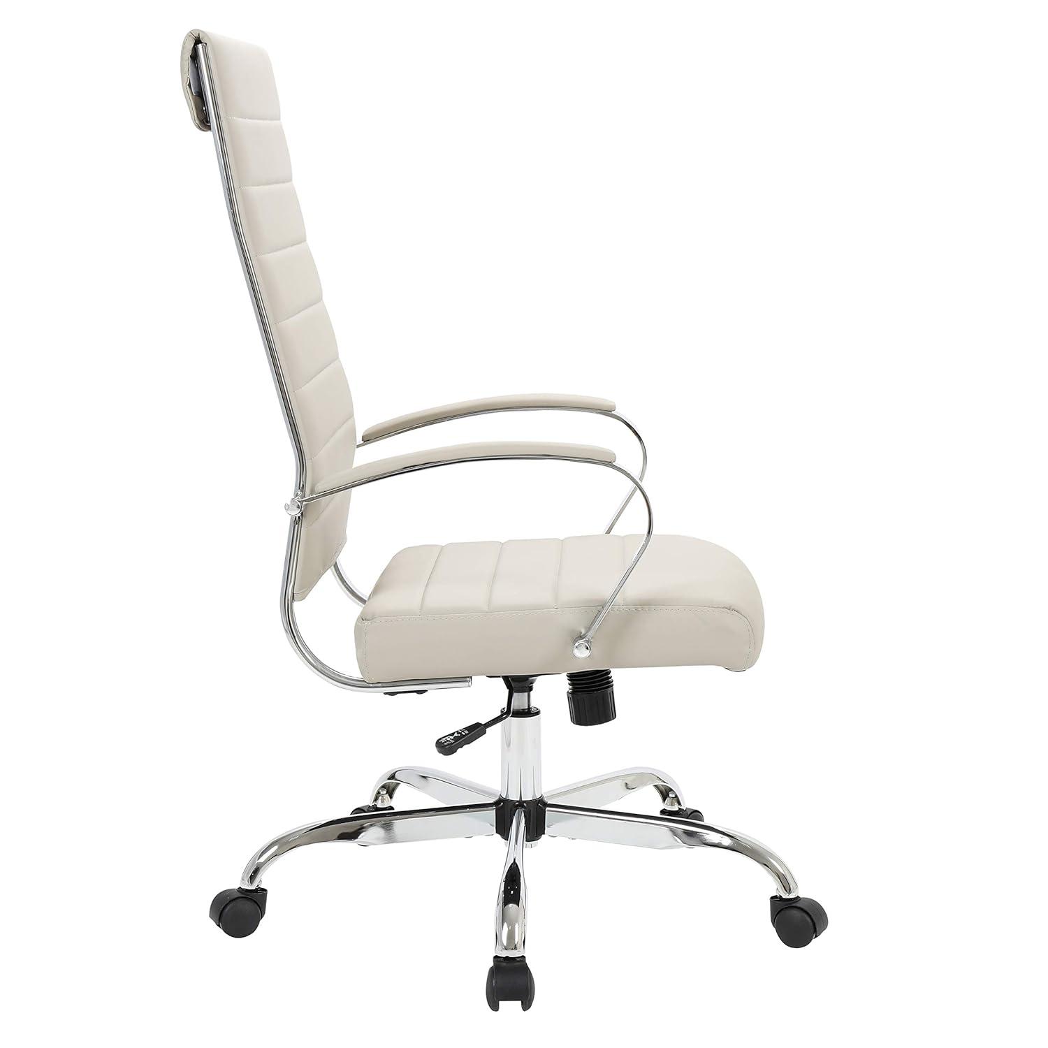 LeisureMod Benmar Modern High Back Leather Office Chair
