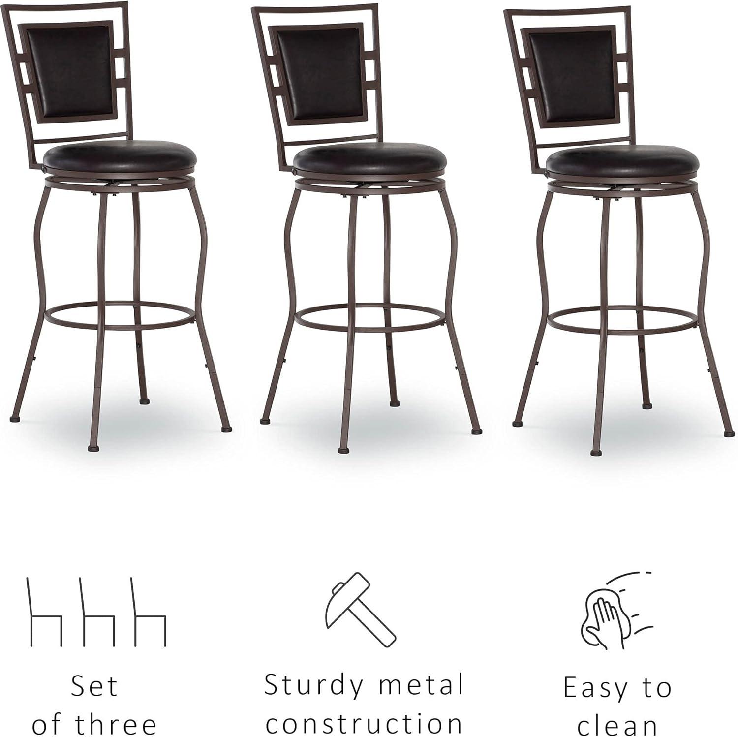 HomeStock Victorian Elegance send Three Piece Adjustable Stool Set