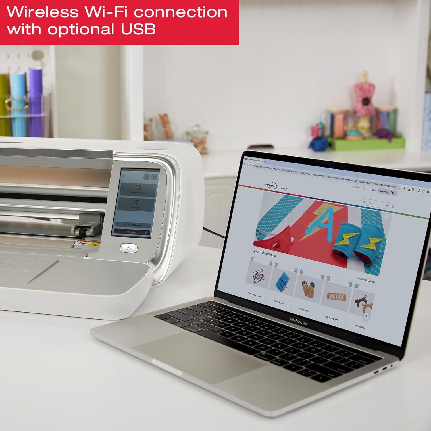 SINGER® Momento 24" Smart Powerful Cutting Machine with WiFi Connectivity, LCD Touch Screen, Built in LED Light Display for Crafters and Sewists