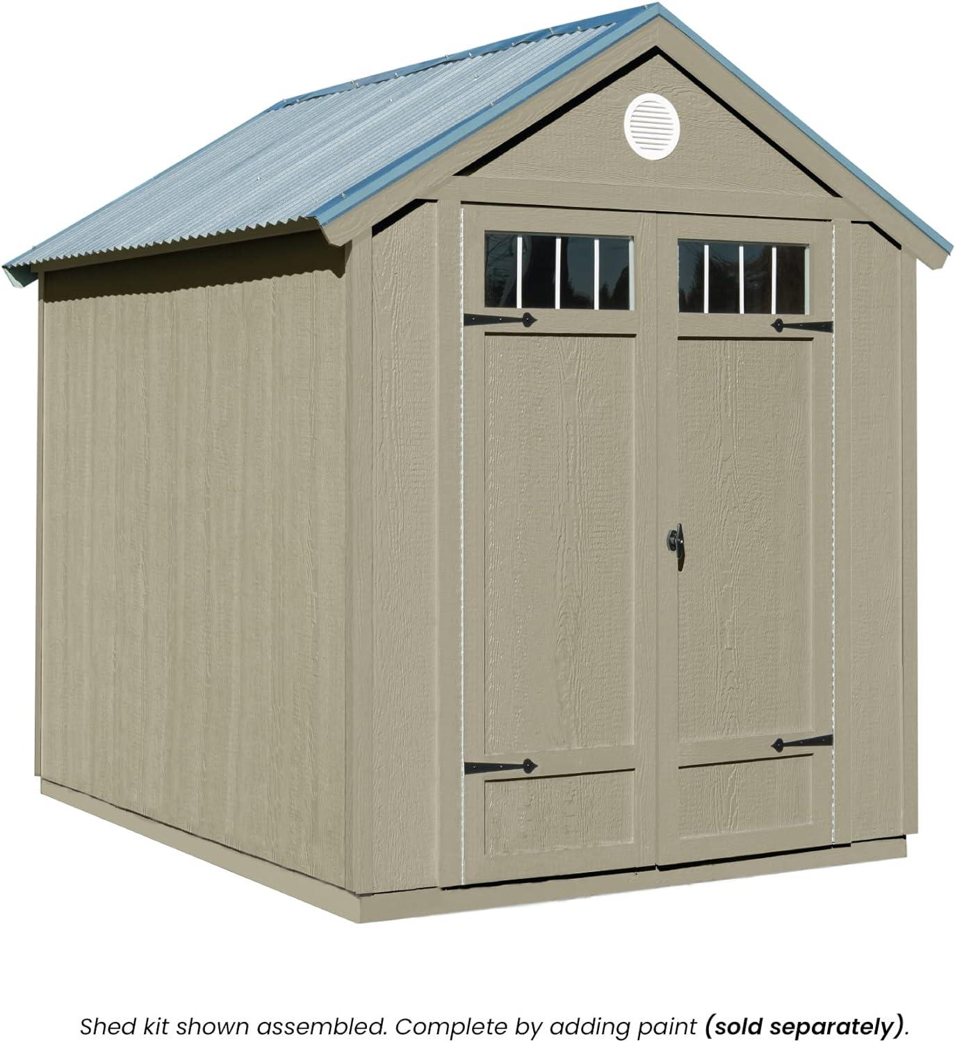 Handy Home Products Garden 6 ft. x 8 ft. Shed with Metal Roof (Floor Included)