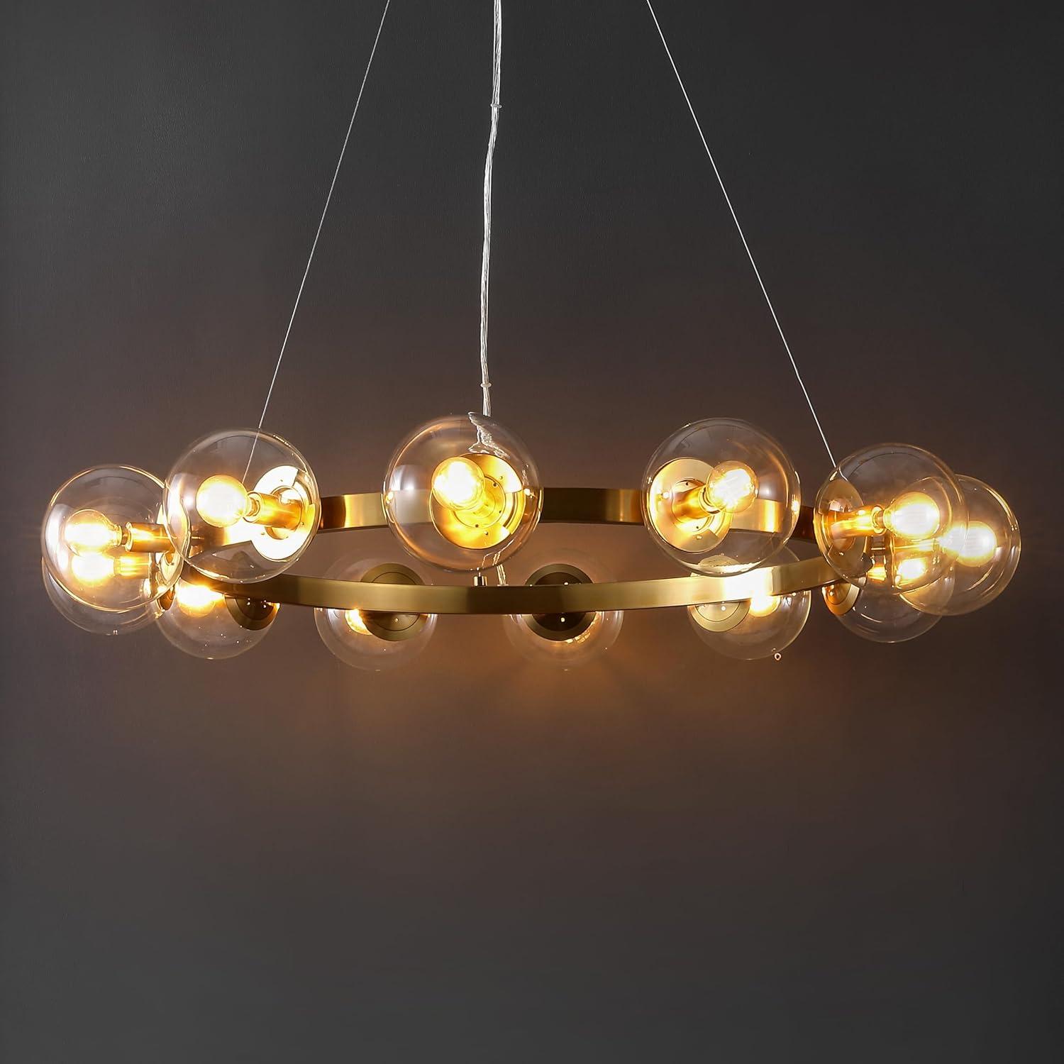 Rylian 12 Light 38" Chandelier - CHA4063 - Brass - Safavieh