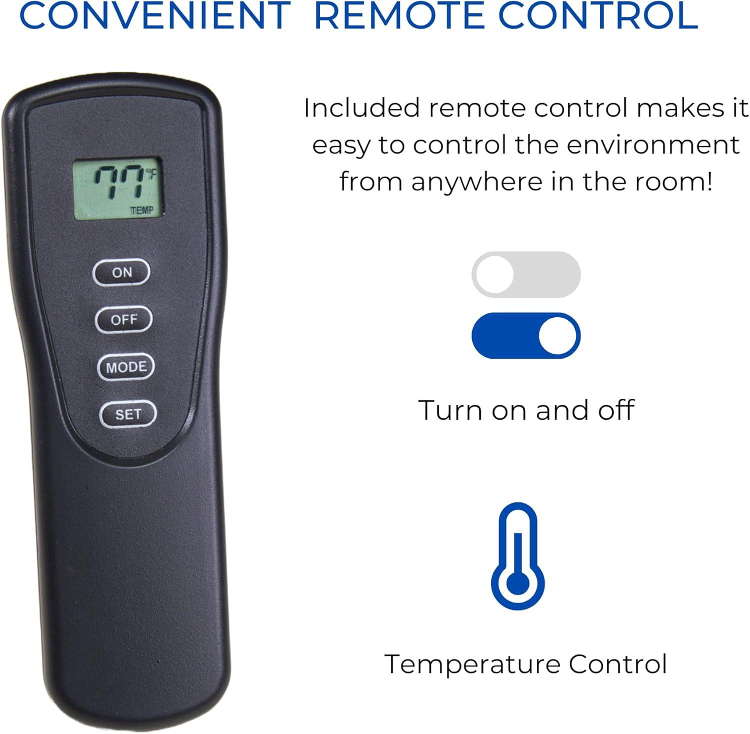 Bluegrass Living Bluegrass Living Panorama Vent Free Dual Fuel 3-Sided Gas Stove - 23,000 BTU, Remote Control, Black Finish - Model# BTSD23RT