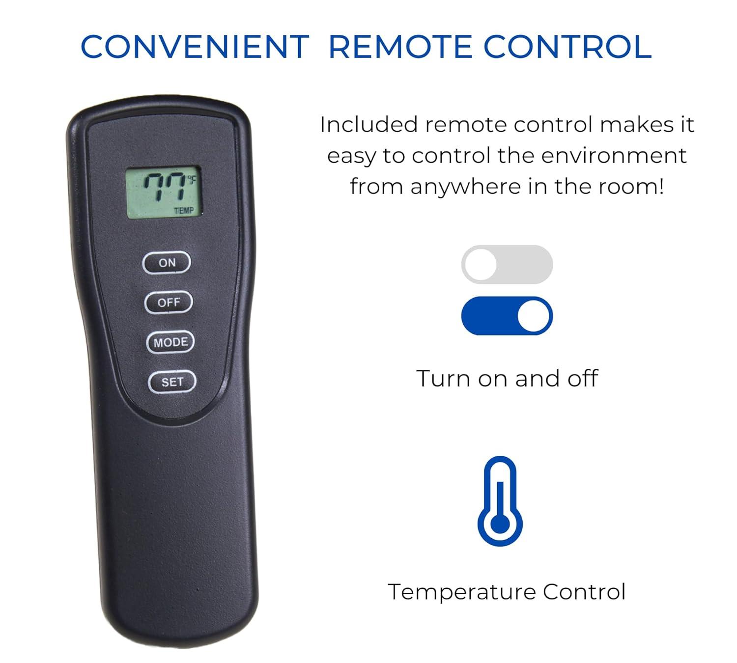 Bluegrass Living Bluegrass Living Panorama Vent Free Dual Fuel 3-Sided Gas Stove - 23,000 BTU, Remote Control, Black Finish - Model# BTSD23RT