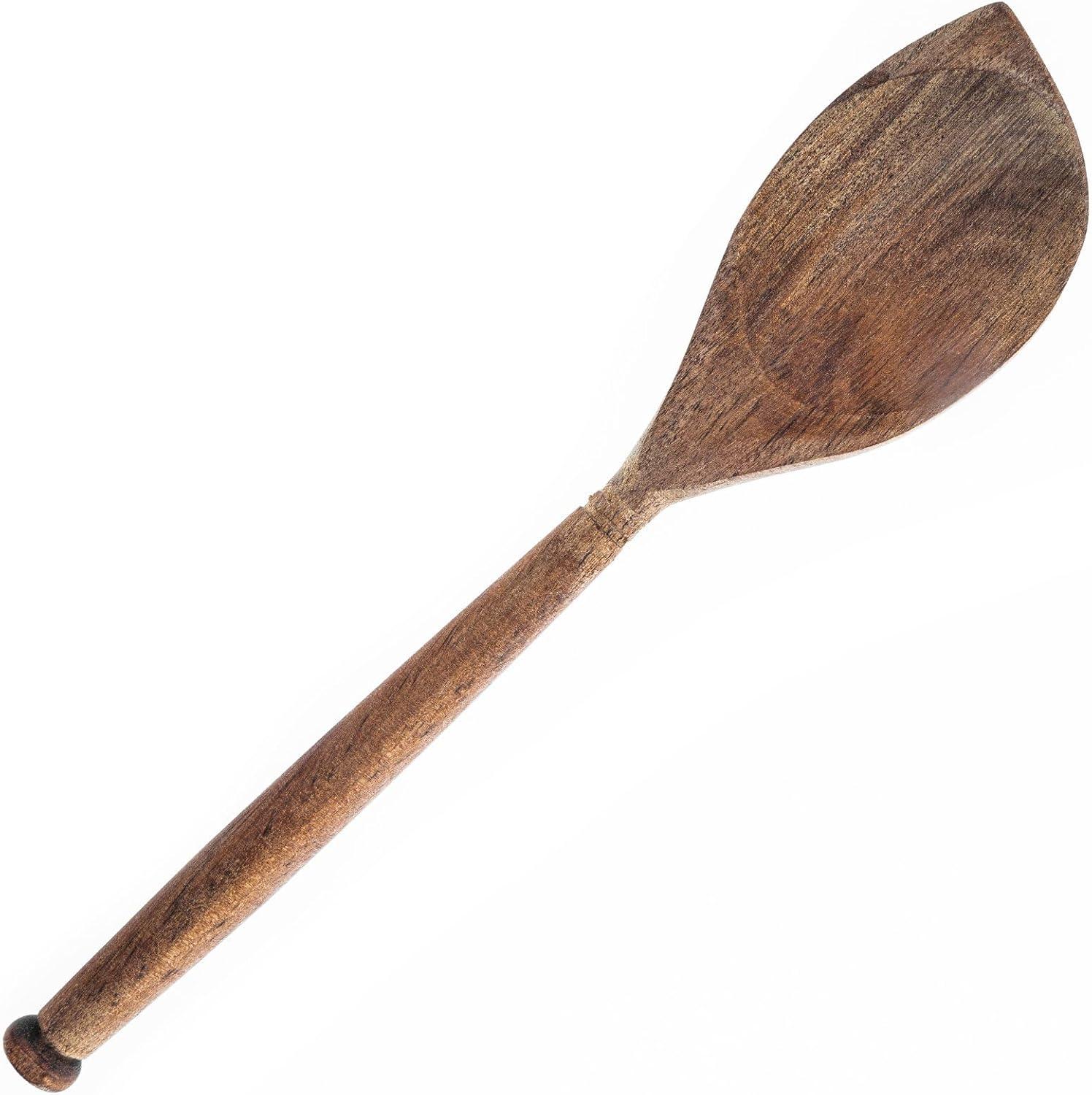 Labrea Life and Home 3pc Solid Acacia Wood Cooking Spoons and Skimmer Kitchen Utensils Set 12 Inch